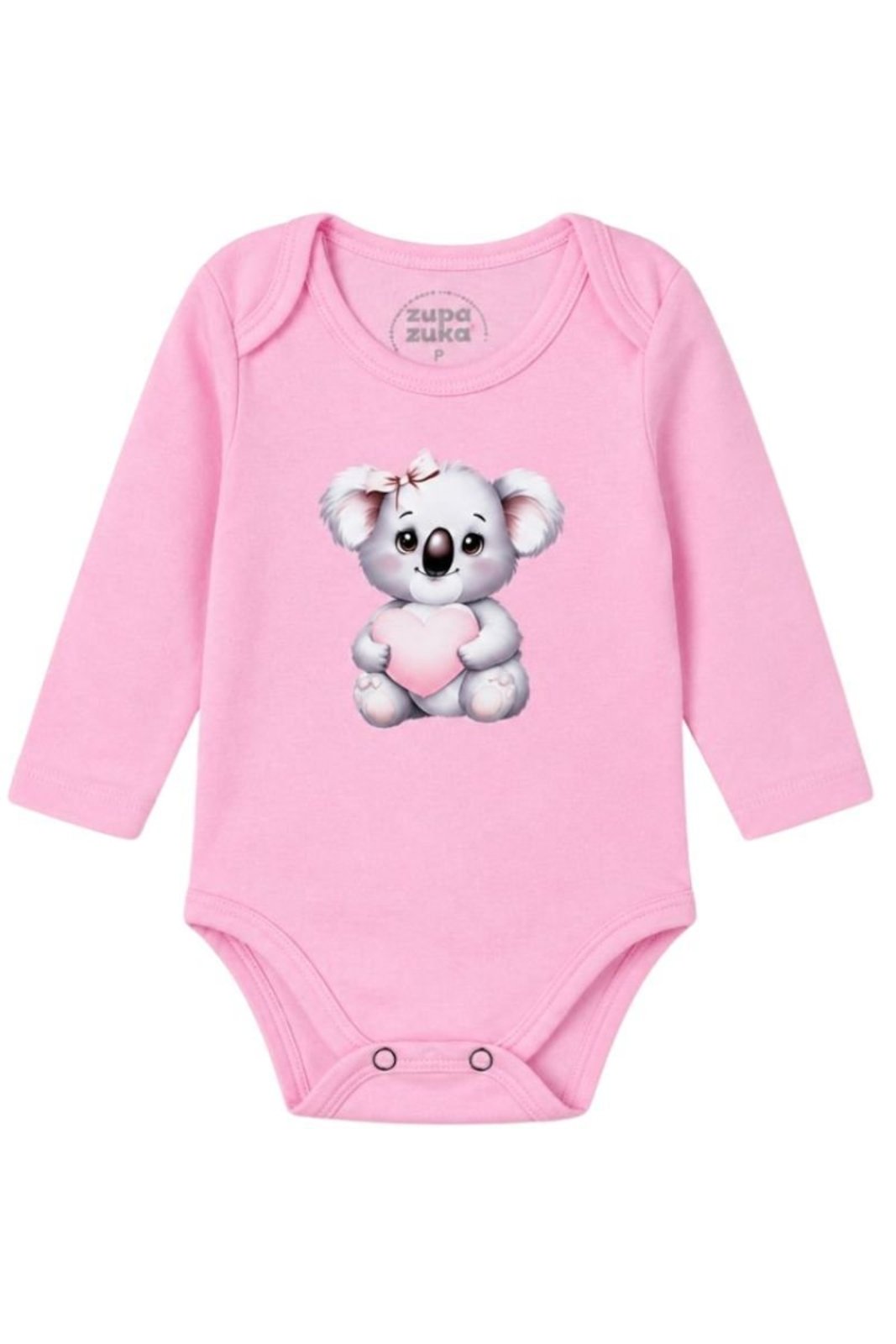 Infantil - Kit Menina 3 Peças Coala em Suedine Body Manga Longa e Curta + Calça com Punho