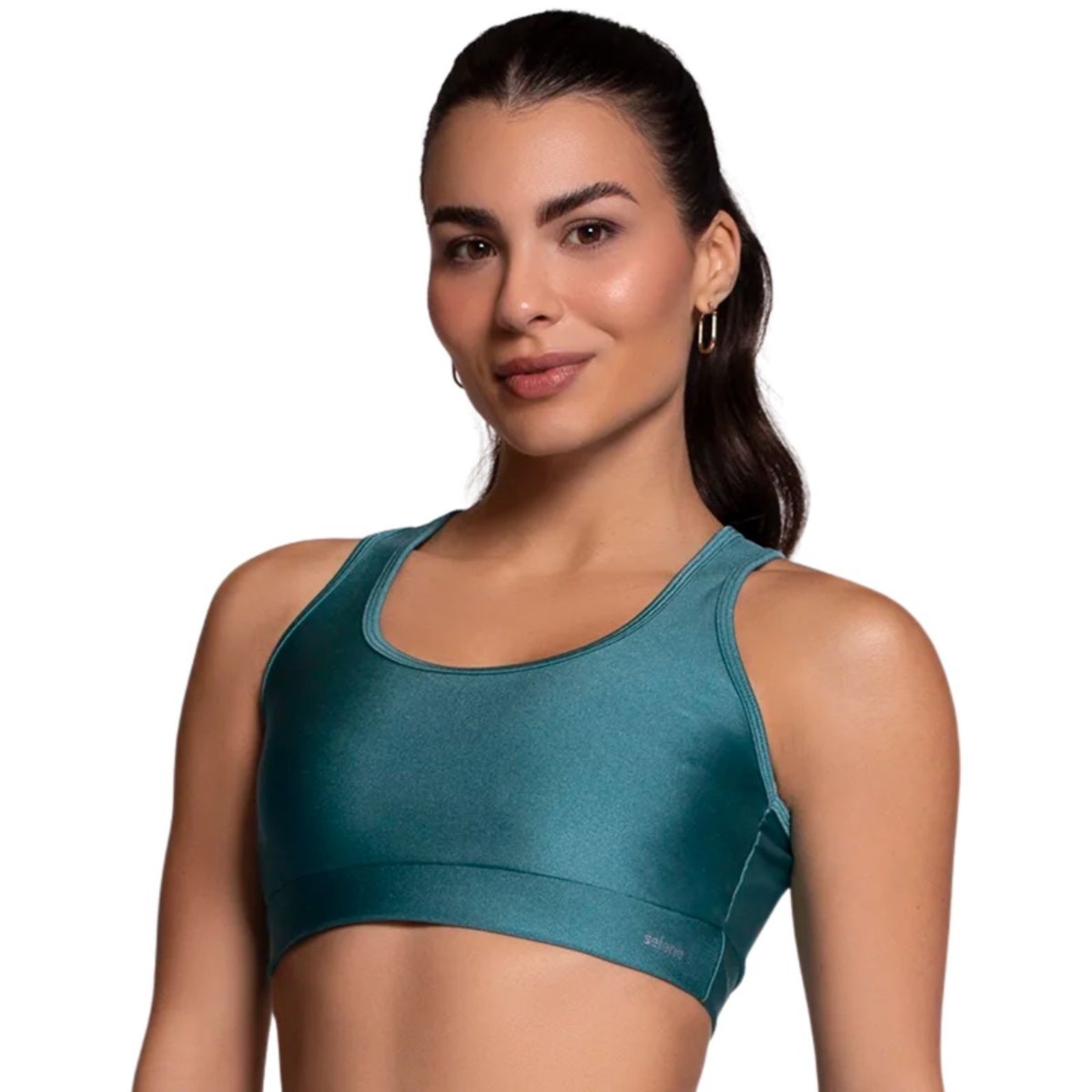 Top Fitness Com Bojo Costas Nadador Feminino Selene