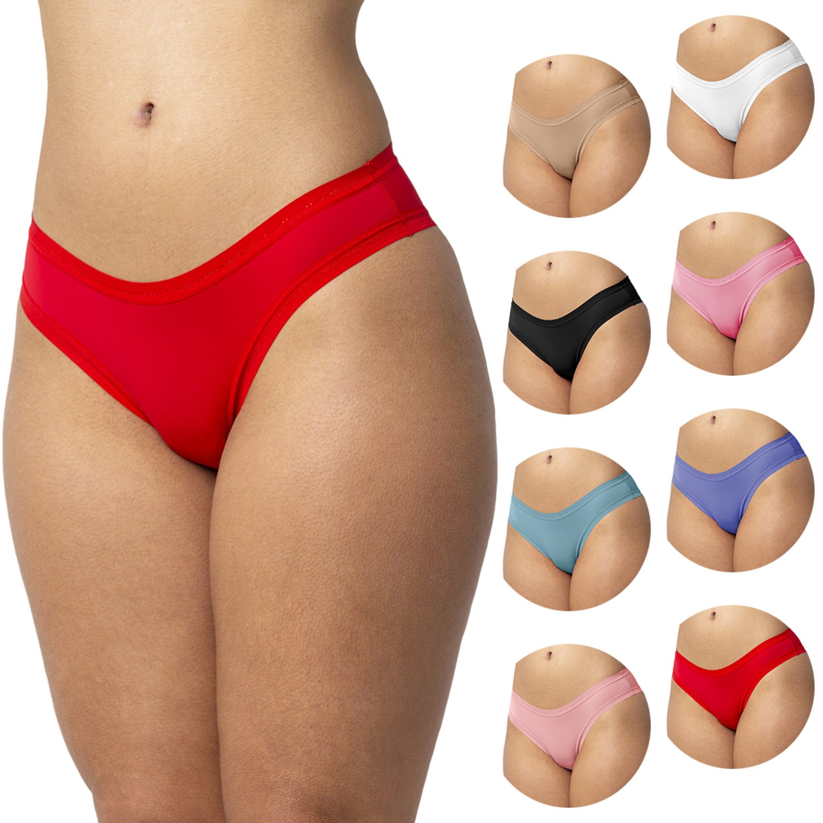Kit 10 Calcinhas Tetê Variedades Lisas em Poliamida Tanga Básica Sensual Conforto Microfibra Multicolorido
