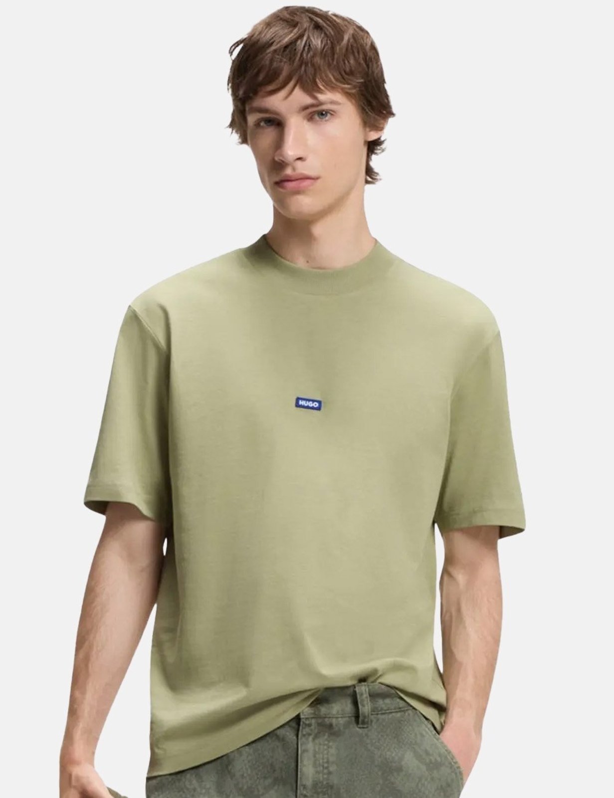 Camiseta Hugo Boss Masculina Regular Nieros Verde Médio
