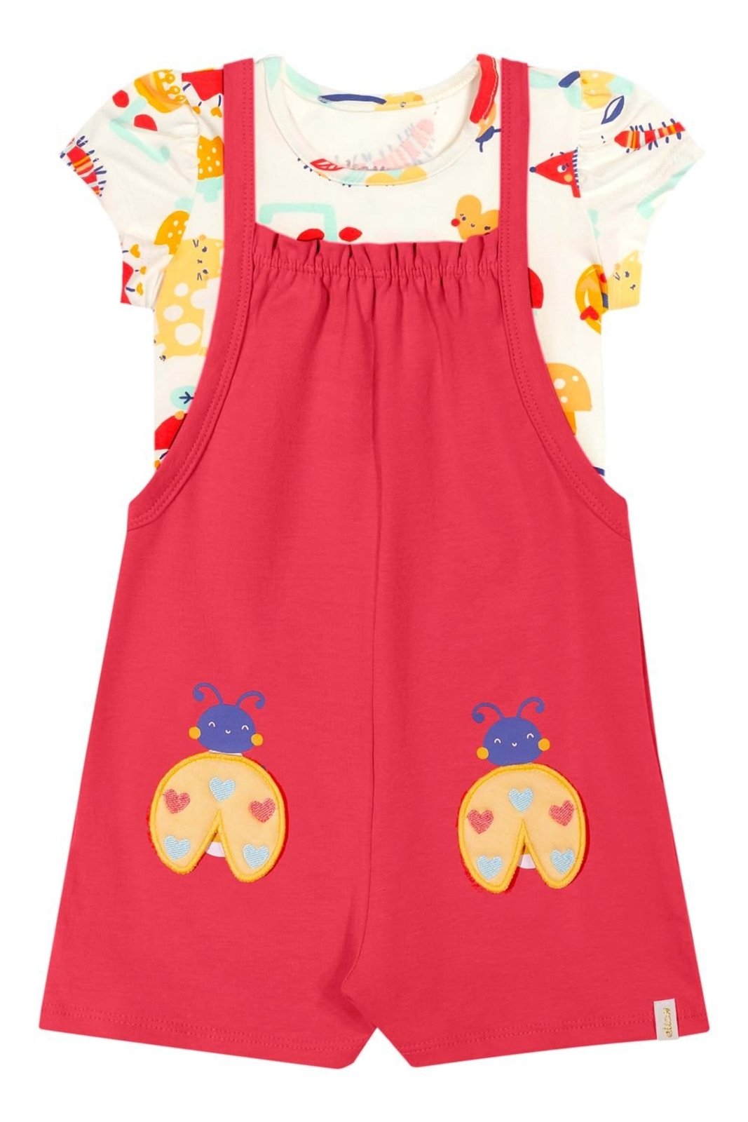 Infantil - Conjunto Menina Joaninha Elian Bege