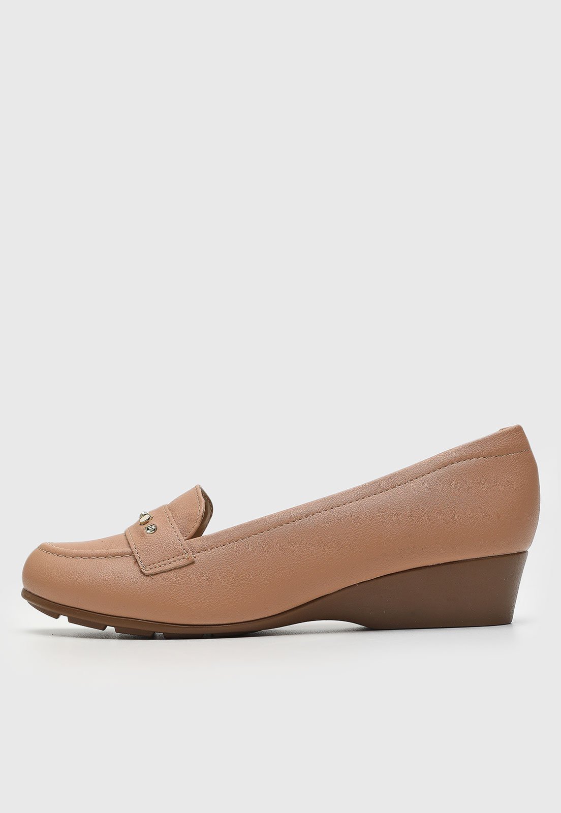 Scarpin Anabela Modare Rebites Nude