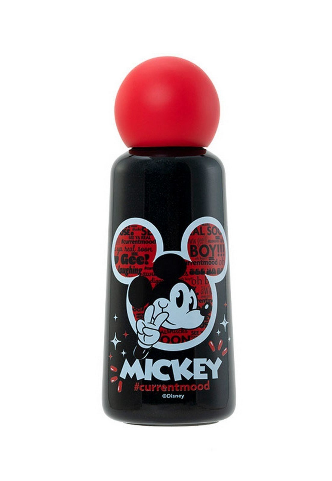 Vista 2 Garrafa de Água Squeeze Mickey Mouse 330ml Resistente Disney preto Disney preto