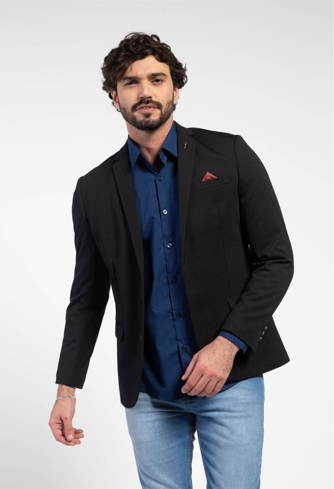 Blazer Docthos 466 Slim Malha Lisa Blazer Docthos Slim Malha Lisa 003 Preto 64