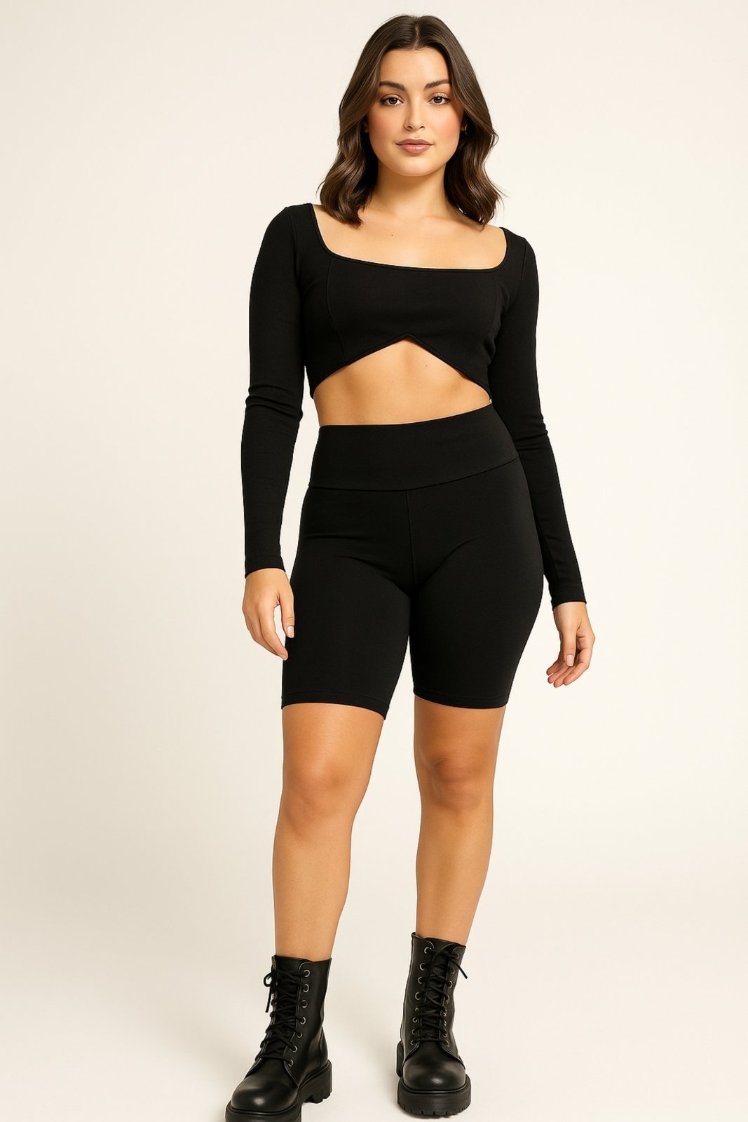Bermuda Esportiva D Bell Outlet Fashion Cós Alto Fitness Verão Preto