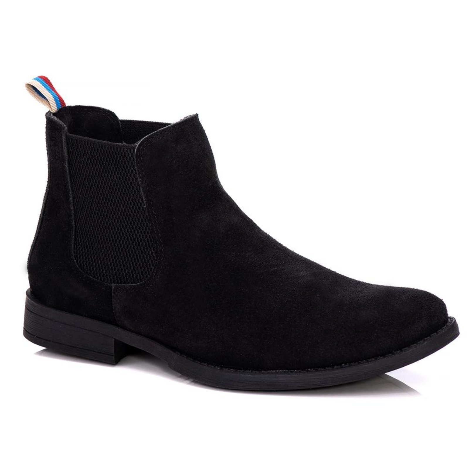 Bota Chelsea Masculina Sapatofran em Camurça com Elástico Lateral Preto