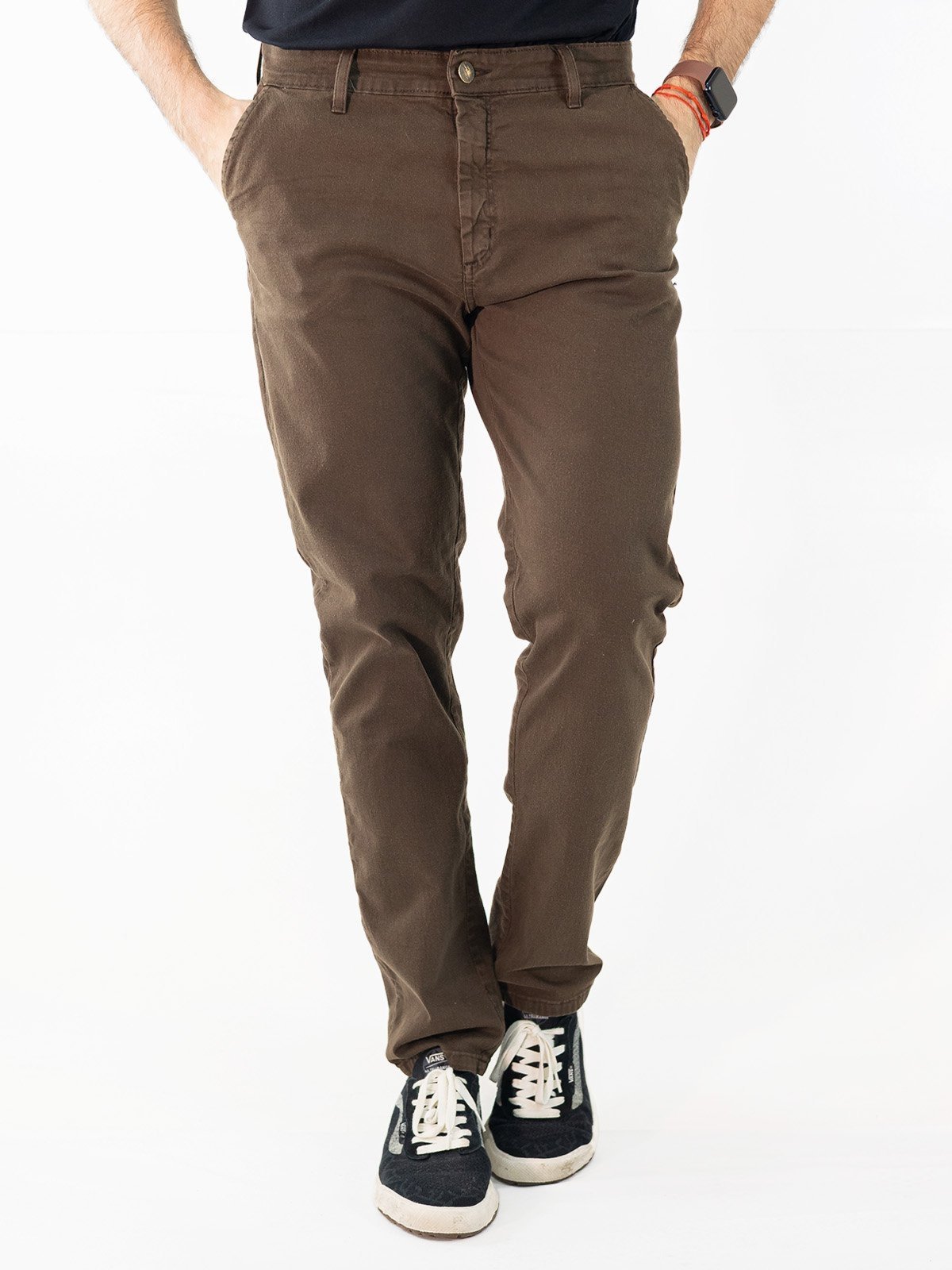 Calça Masculina Slim Sarja Bolso Clássico Cores Anticorpus