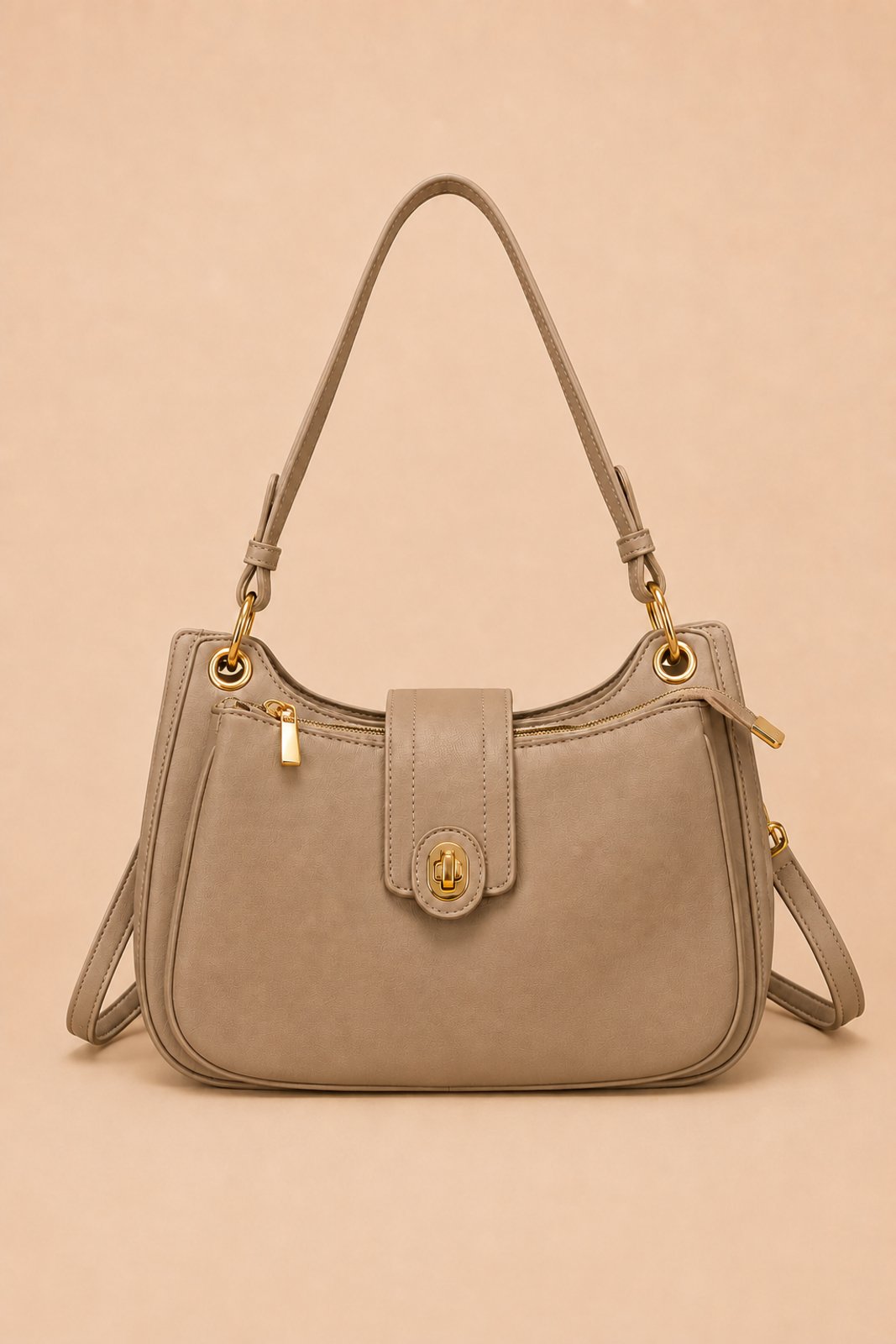 Bolsa Média Transversal D Bell Outlet Fashion Chery Bege