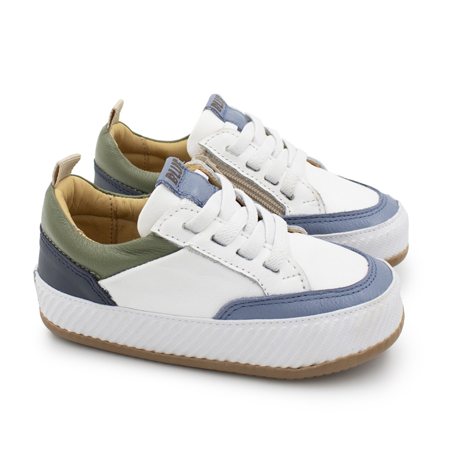 Vista 2 Infantil - Tênis Menino Blue Diego Couro Azul Denim Blue Infantis azul blue Blue Infantis azul blue
