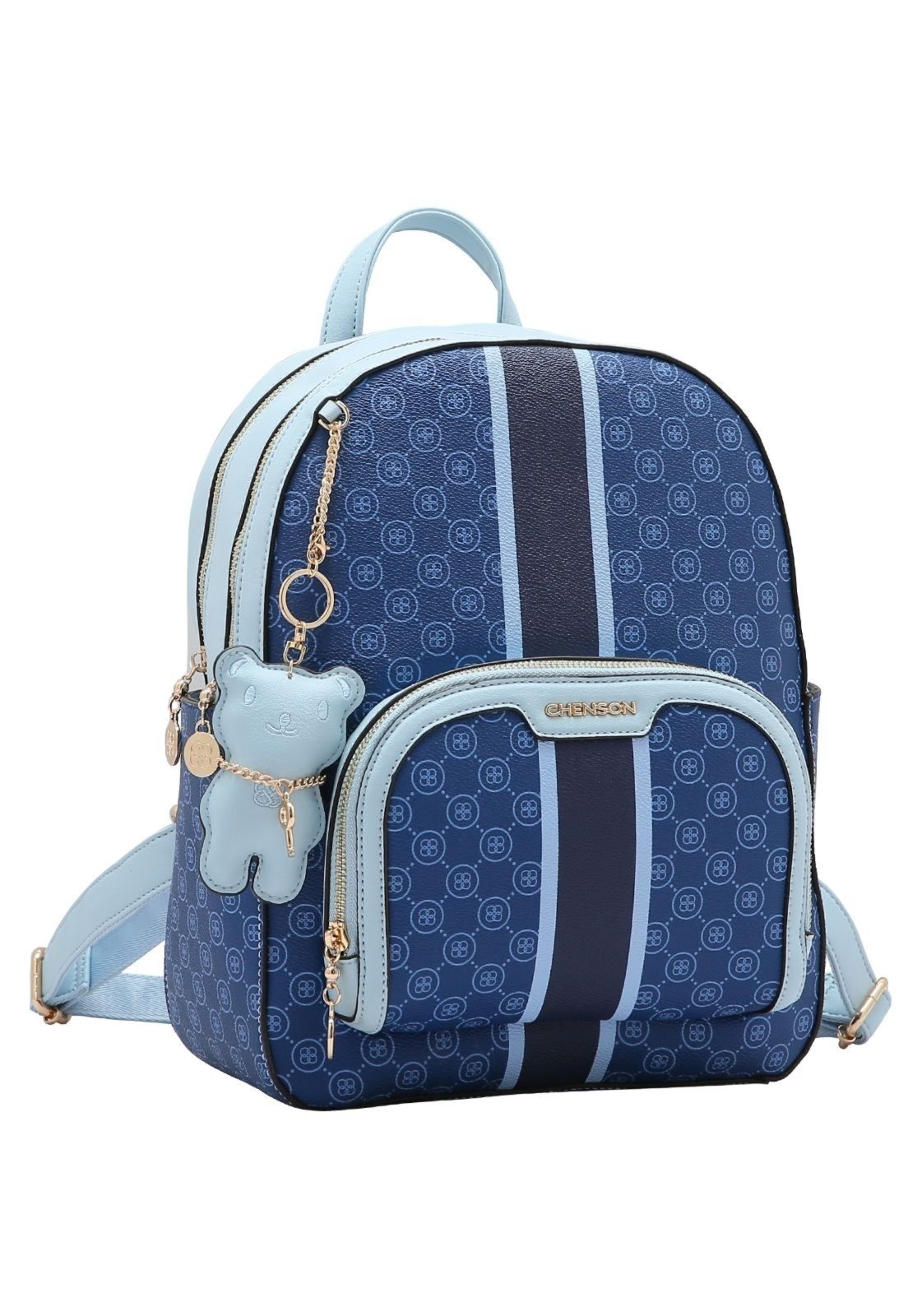 Mochila Feminina Chenson Sport Monograma Azul 8484766
