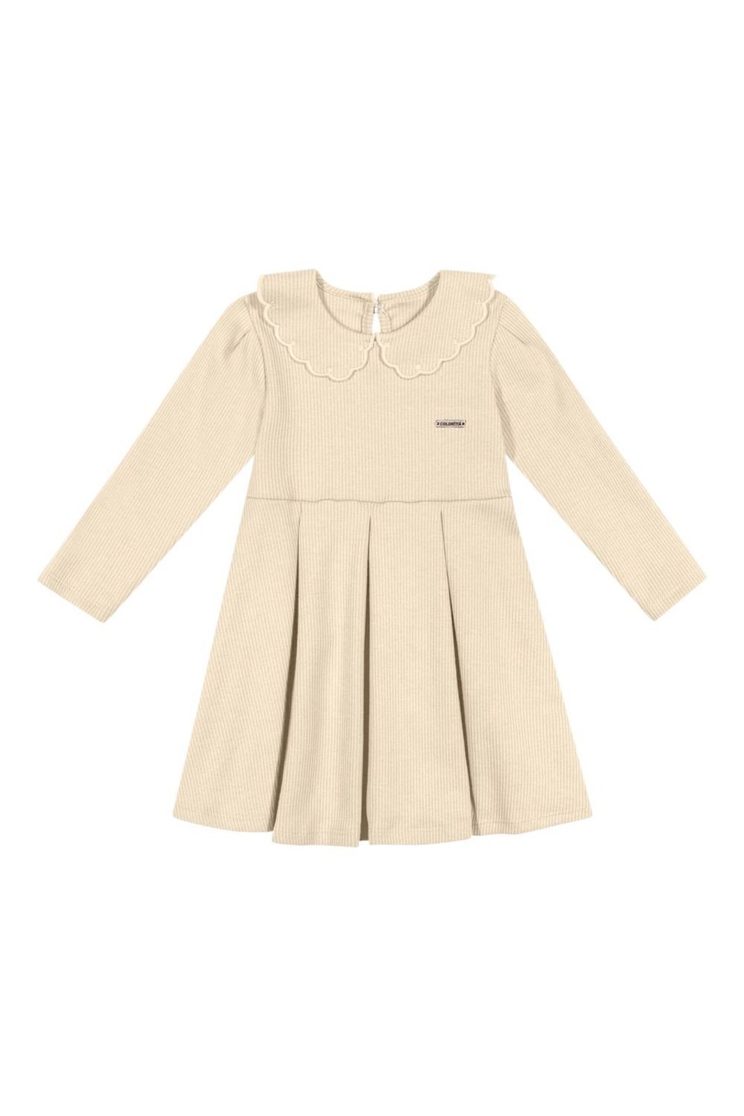 Infantil - Vestido Menina Gola Boneca Colorittá Bege