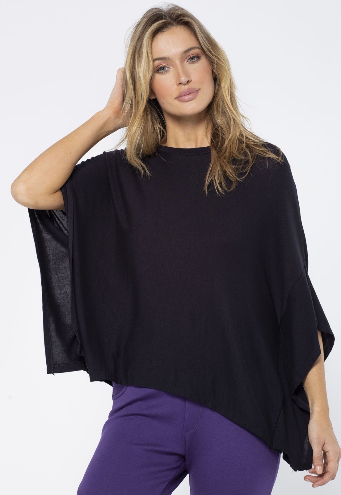 Blusa Asa Delta Amazonia Vital Malha Preto