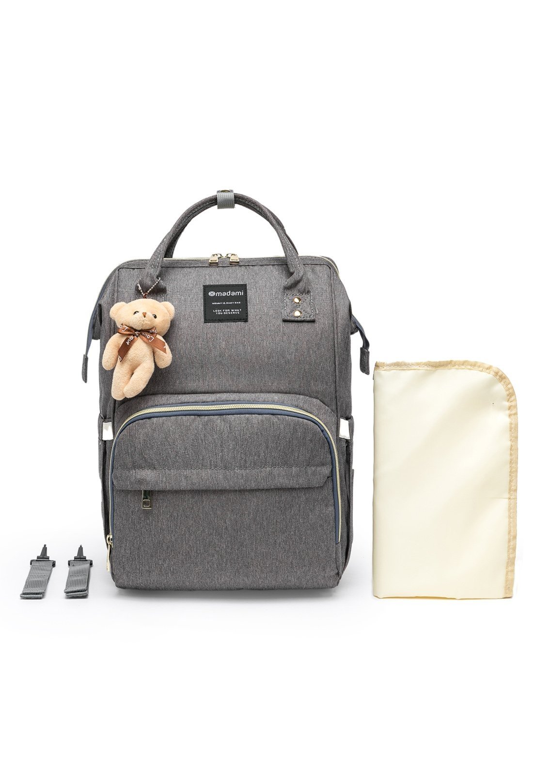Infantil - Mochila Bolsa Maternidade Madami Impermeável Térmica Porta Mamadeira Menina Menino