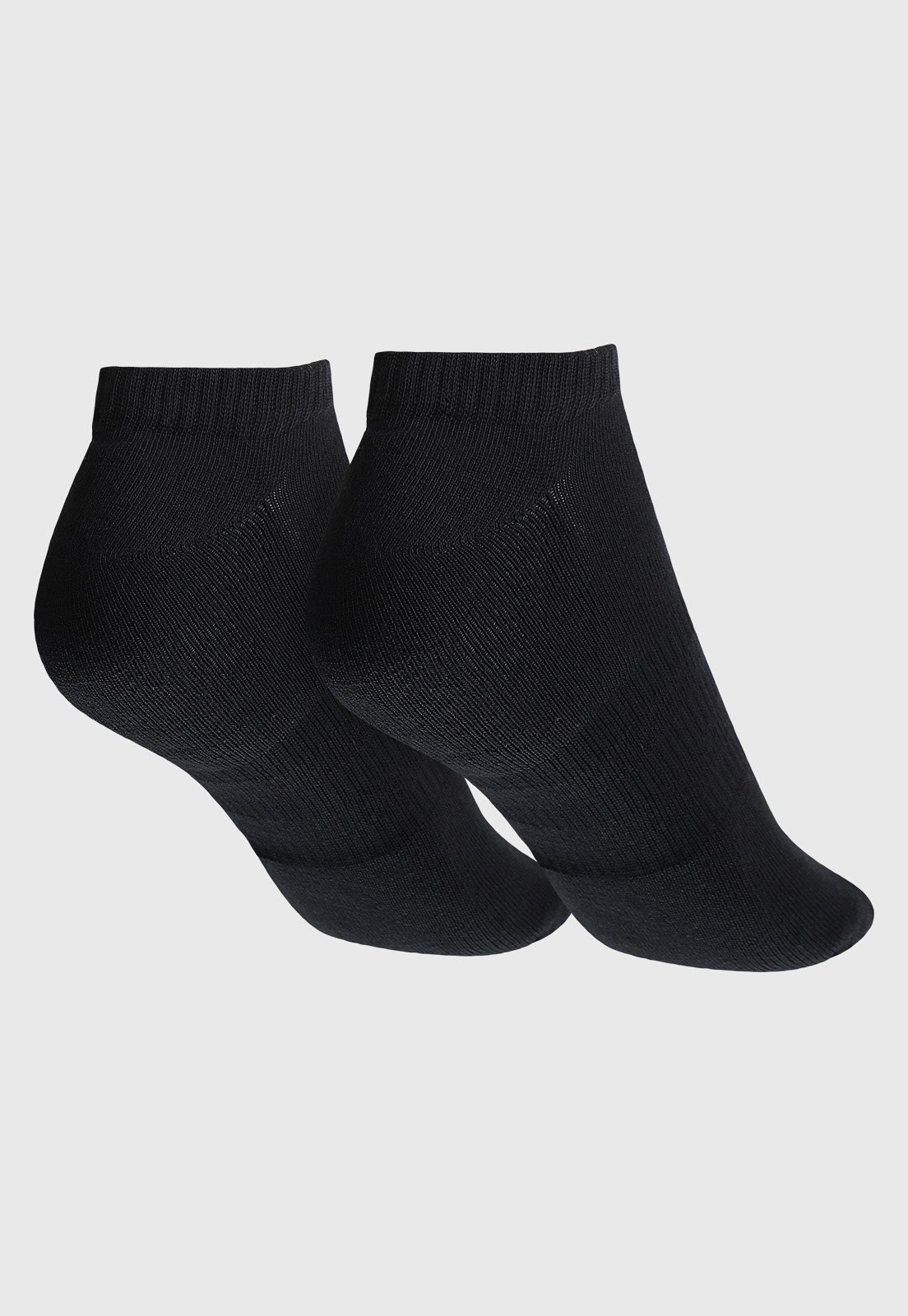 Vista 3 Kit Meia Unissex adidas Performance Cano Baixo Logo Preta preto adidas performance preto