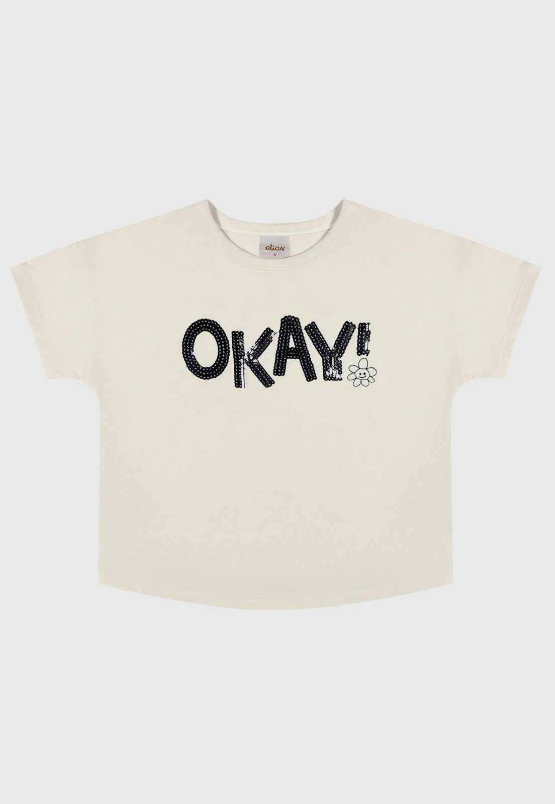 Vista 3 Infantil - Conjunto 2pçs Manga Curta Elian Blusa E Short Off-White off-white white Elian off-white white