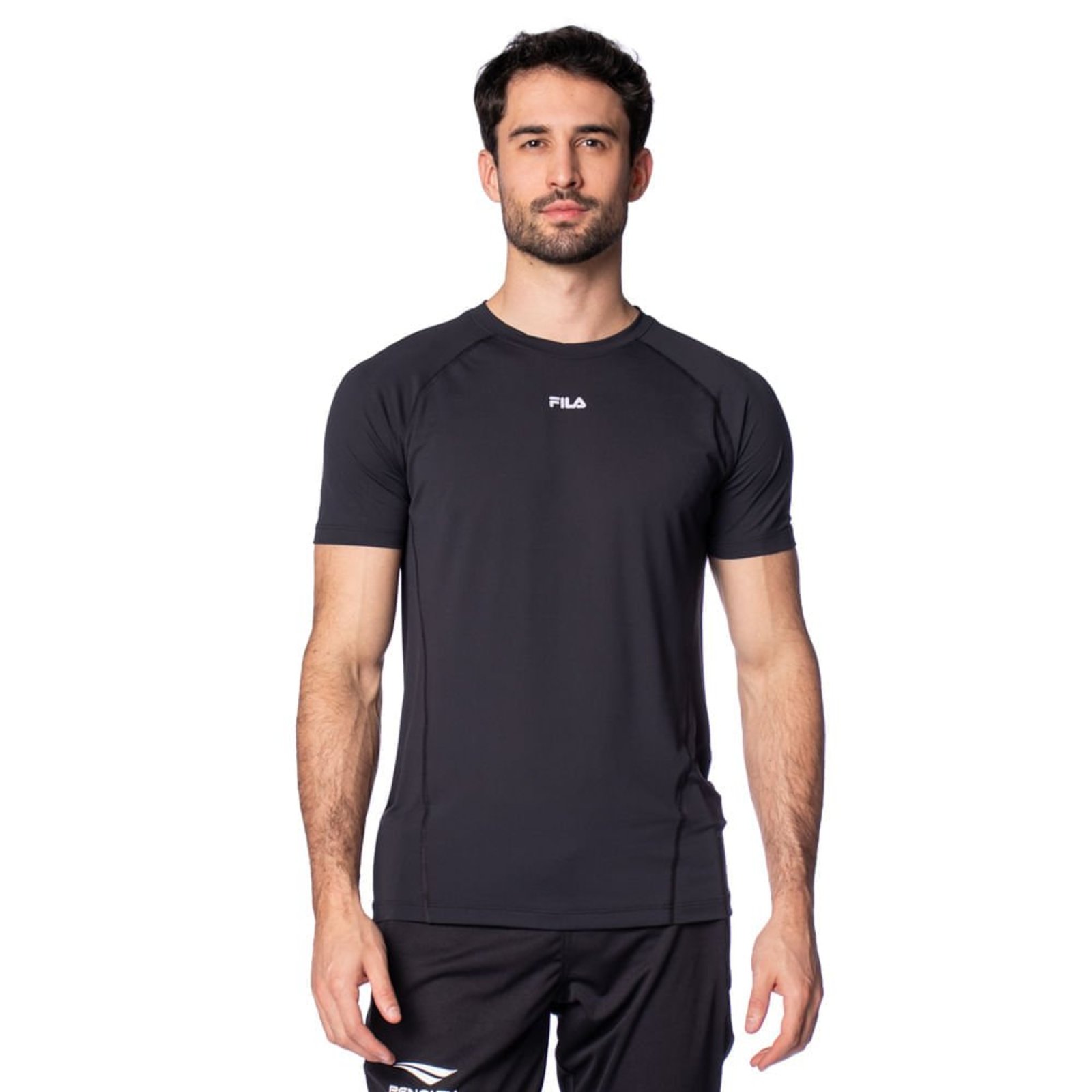 Camiseta Masculina Fila Bio Iii Tecnológica Preto/Prata