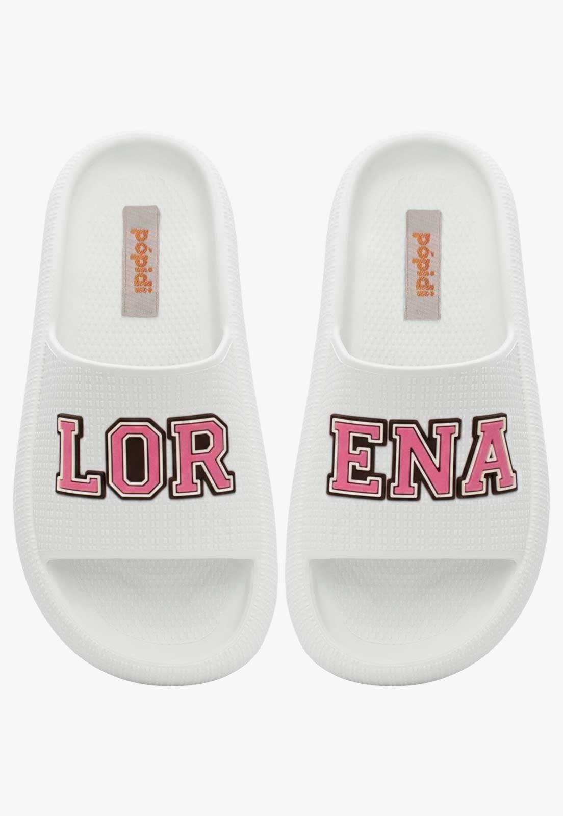 Infantil - Chinelo Pópidi Personalizado LORENA Estilo Nuvem Branco