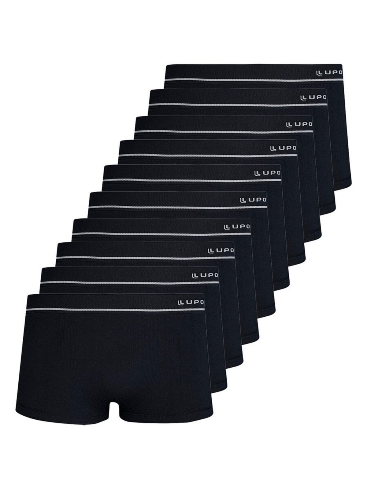 Kit com 10 Cuecas Sunga Lupo 676-002 Preto