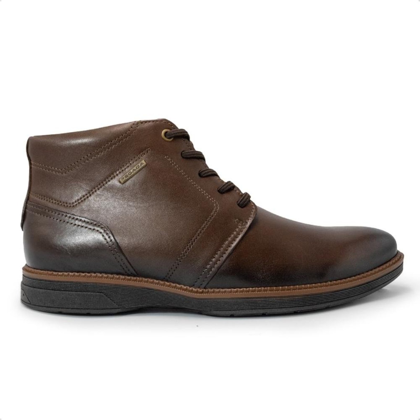 Bota Pegada Masculina Cardiff em Couro 126753 Marrom