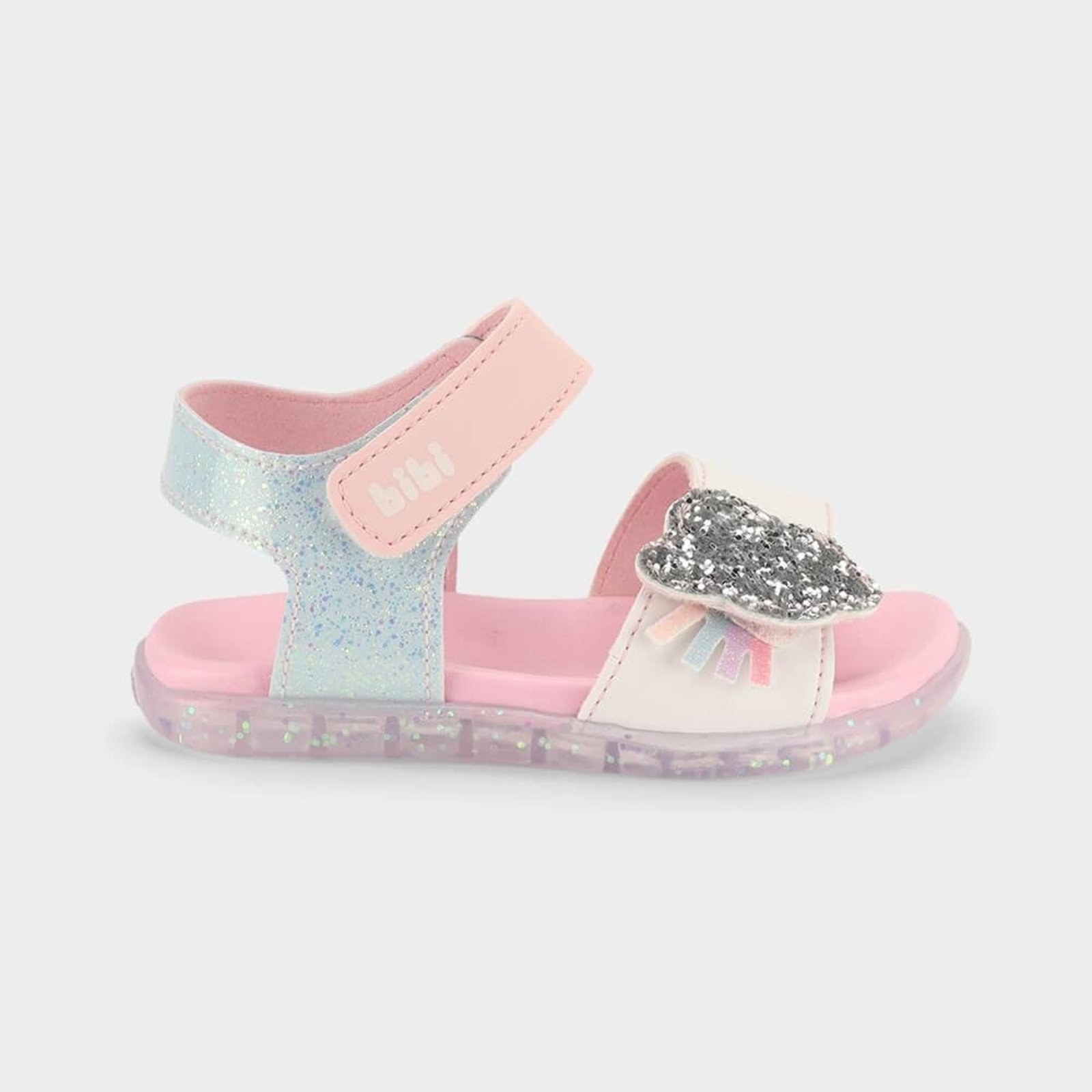 Infantil - Sandália Bibi Baby Soft II Rosa com Glitter 23