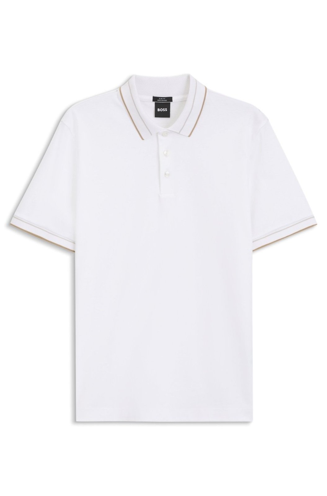 Polo De Ajuste Slim Em Algodão Mercerizado