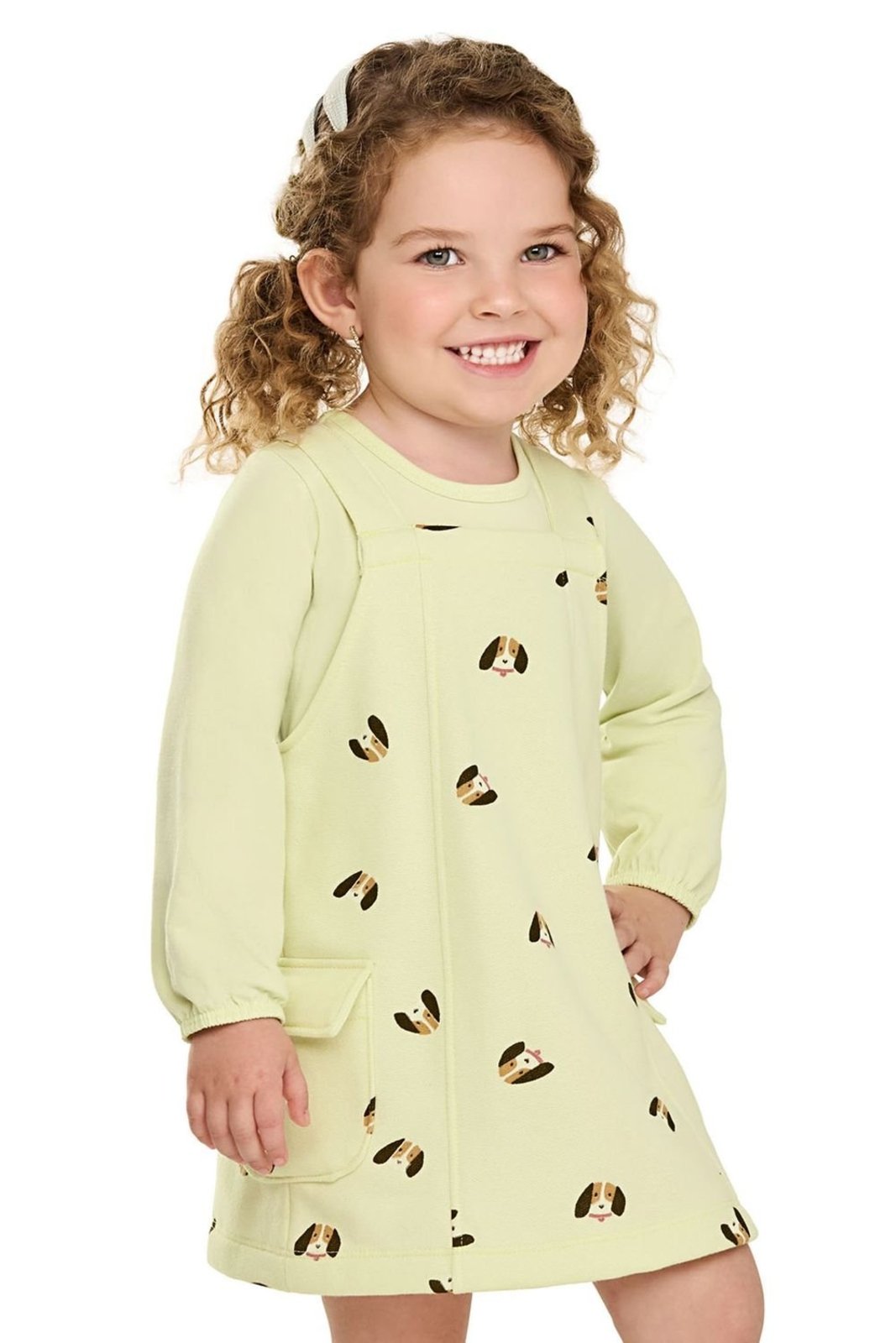 Infantil - Conjunto Cachorrinhos Menina Elian Verde