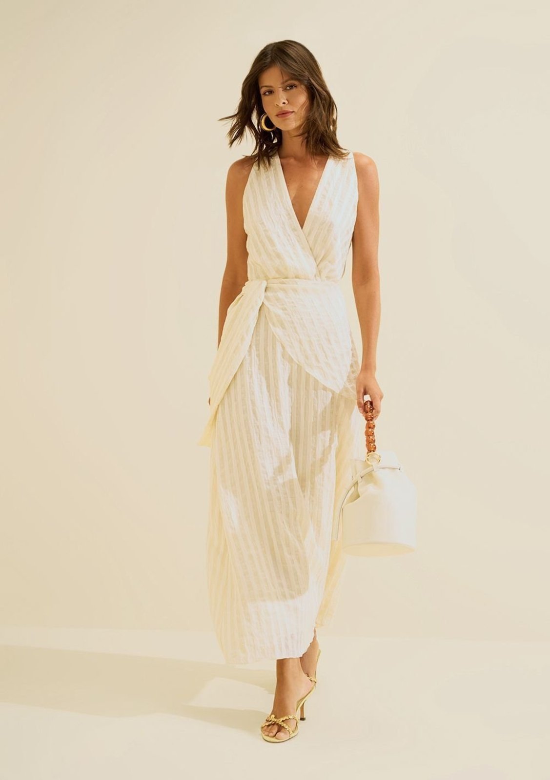 Vestido Midi Lumina - Off-white