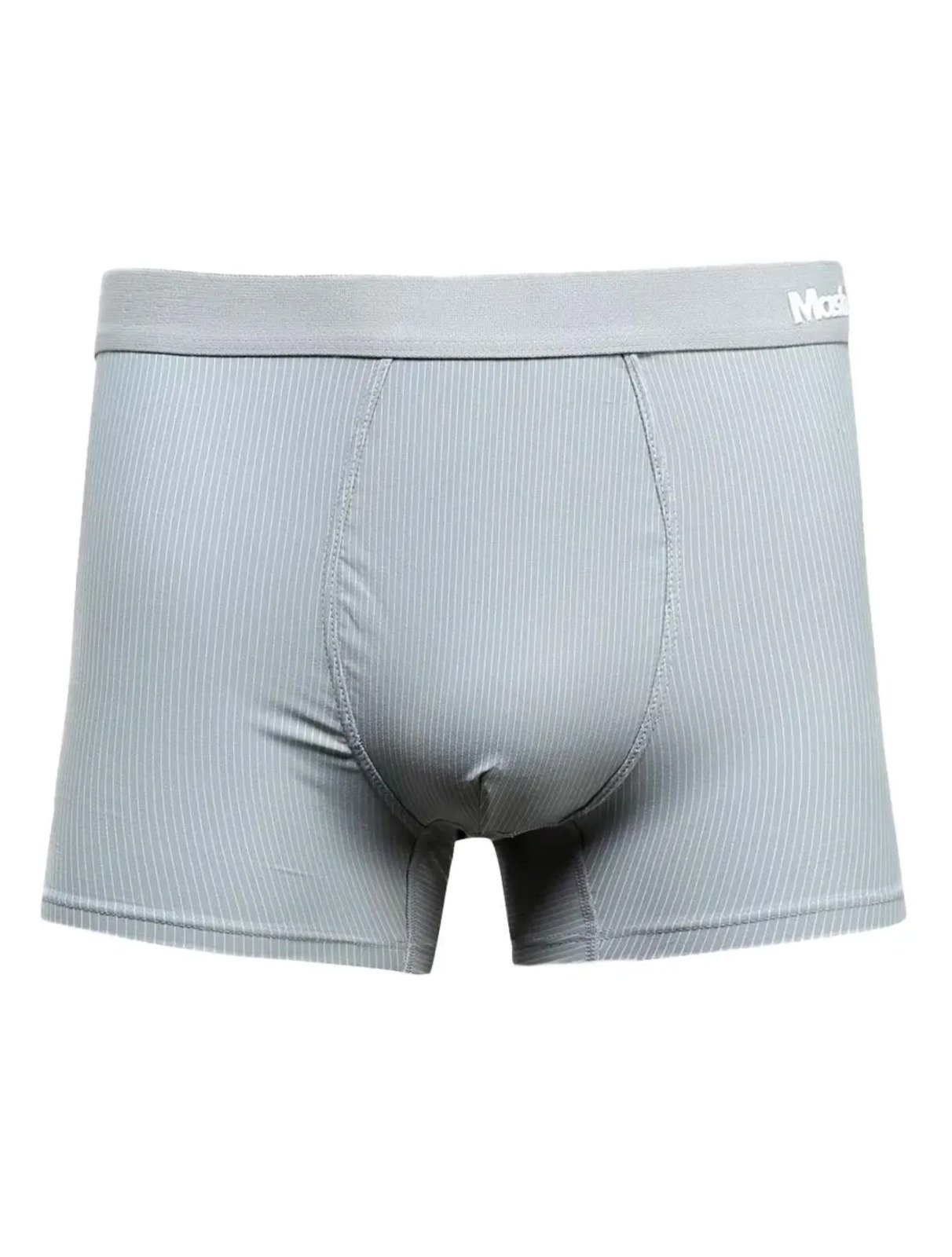 Cueca Mash Boxer Microfibra Risca de Giz Cinza