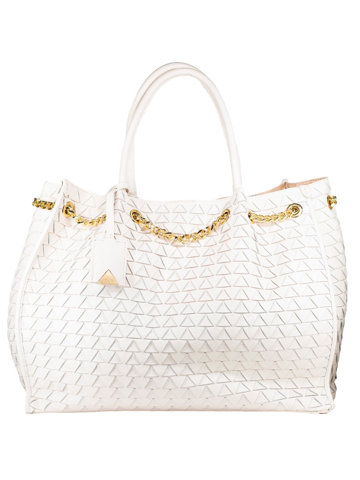 Bolsa Feminina Grande Schutz Tote Rebecca Couro Branco Sugar White