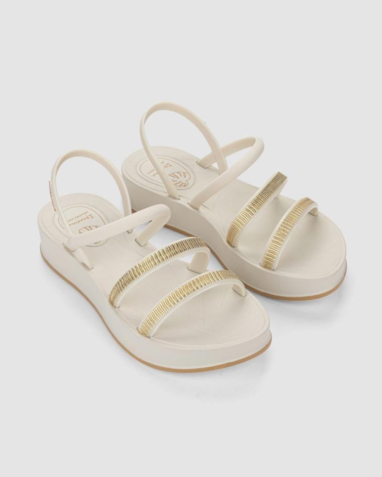 Sandália Feminina Ipanema Shine UP Sempre Nova Off-white