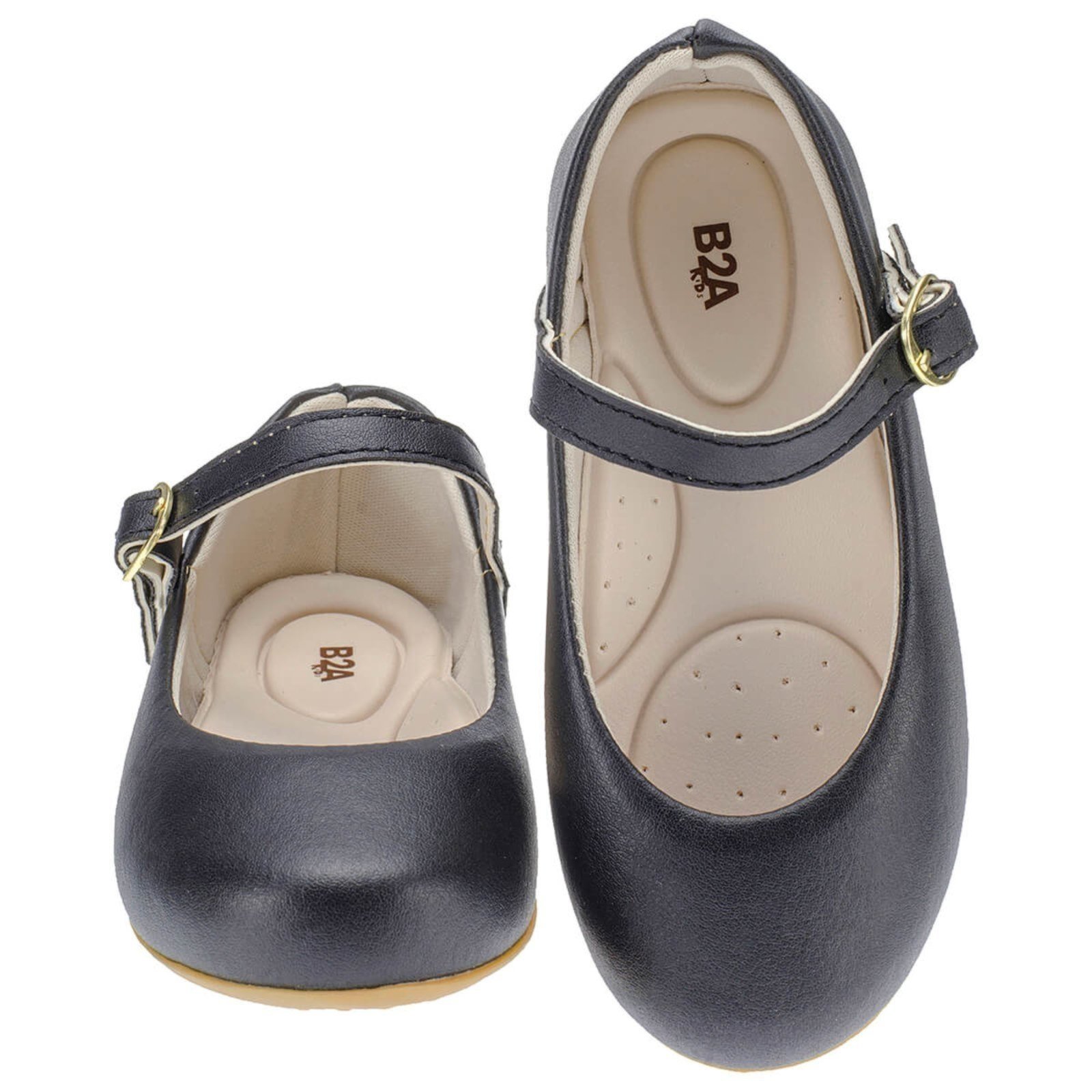 Infantil – Sapatilha feminina B2A Preta basica 2500 – 20 ao 34 Preto