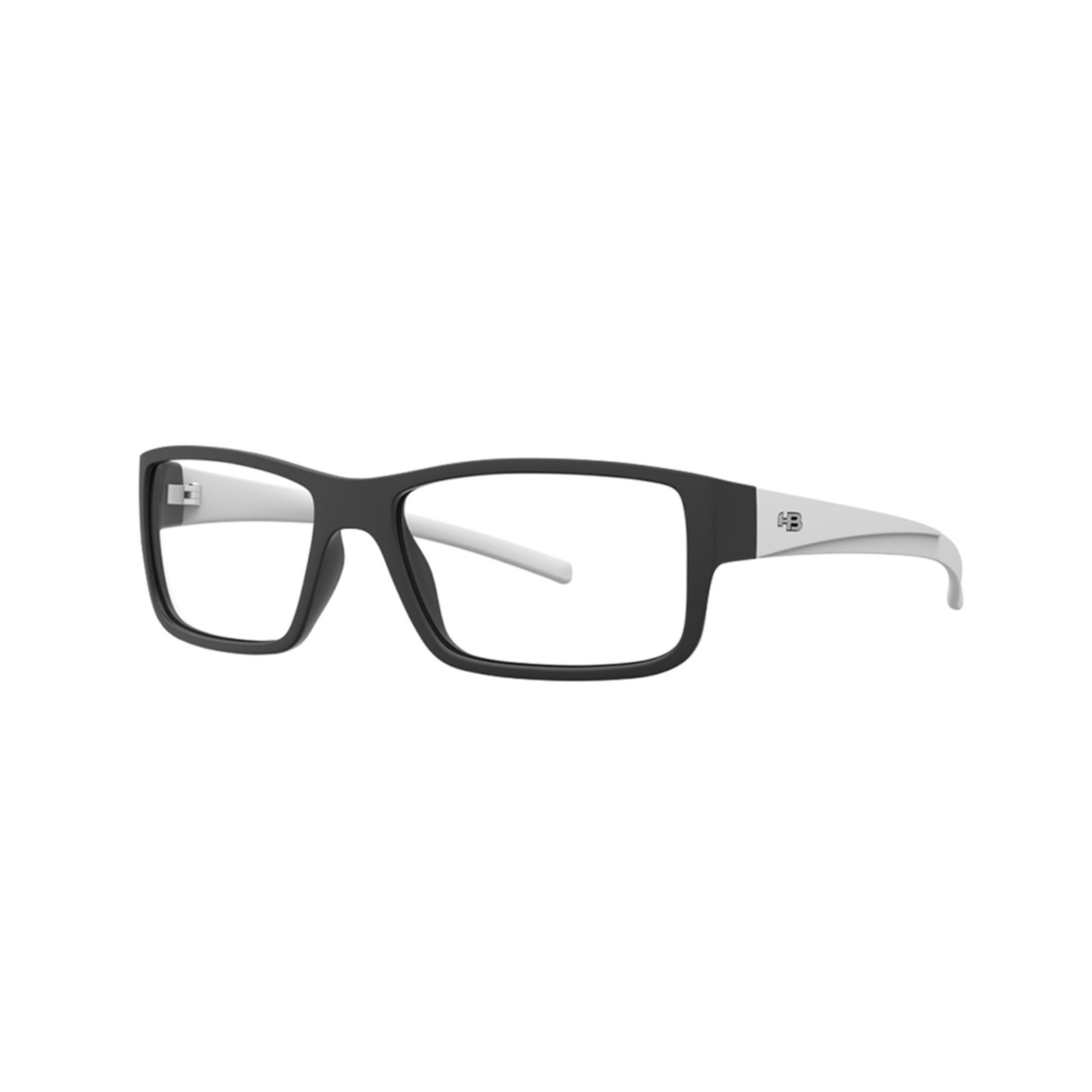 Vista 2 Armação de Óculos HB Polytech 93017 Fosco e Branco preto Hb preto