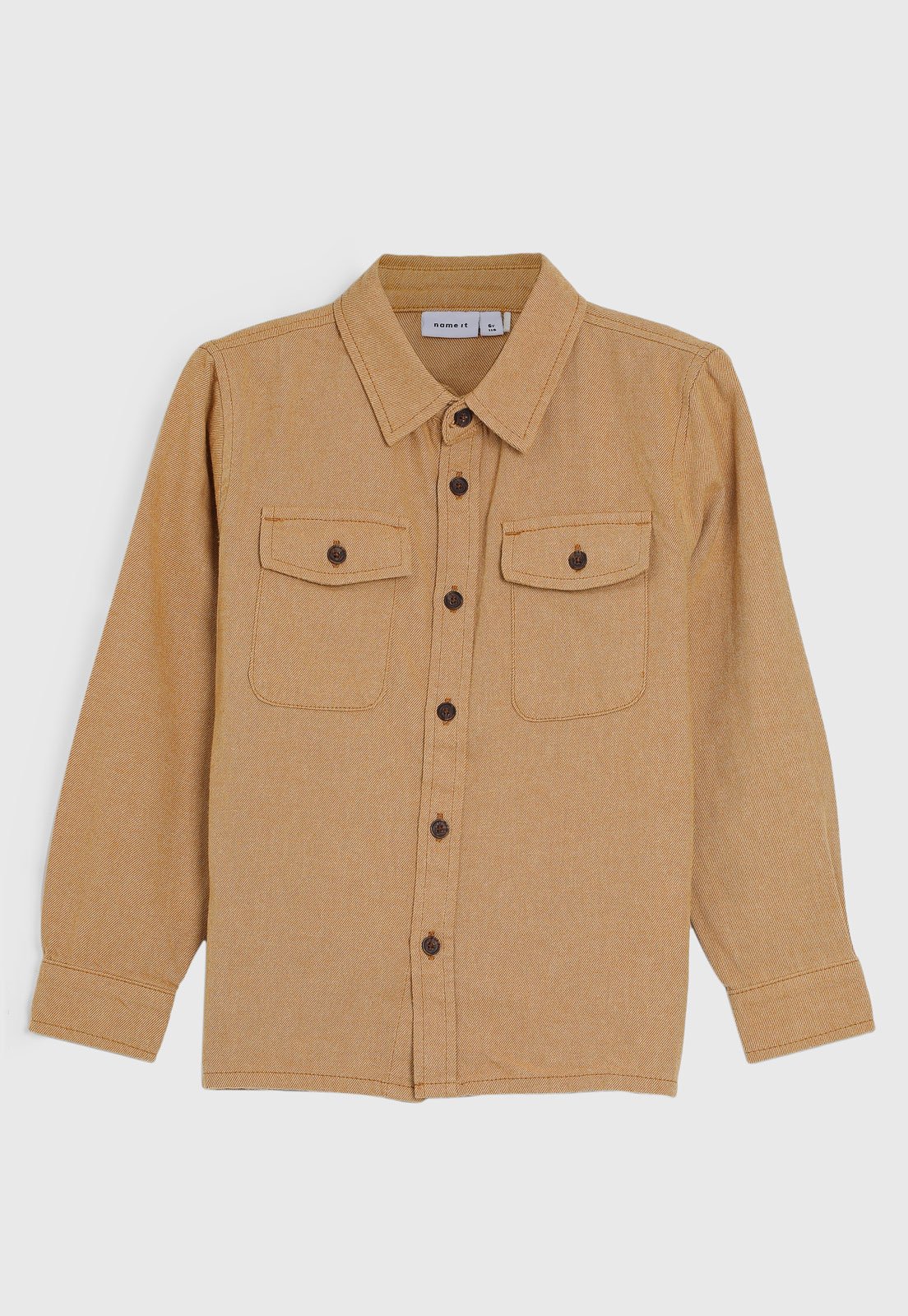 Infantil – Camisa Name It Texturizada Bege