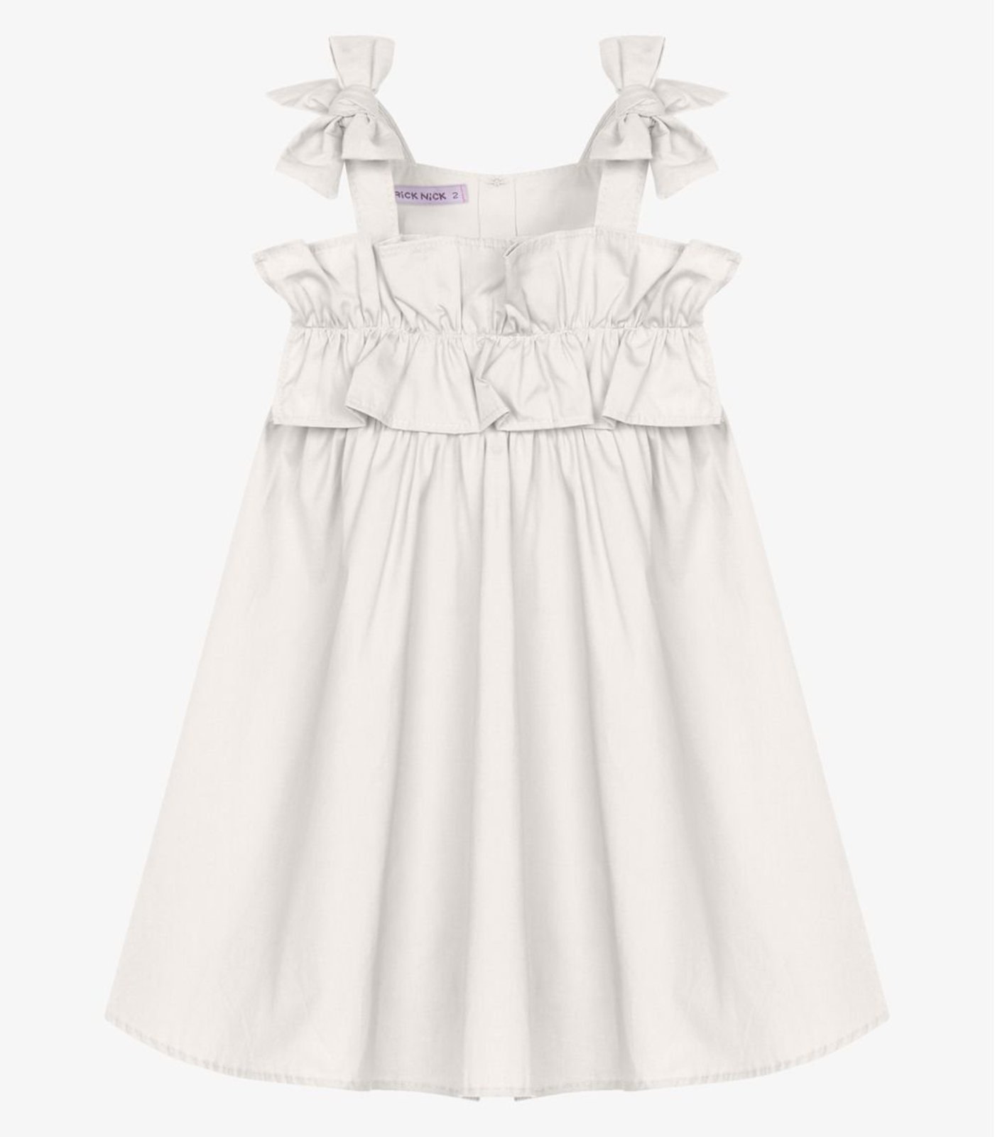 Infantil - Vestido Menina Tricoline Trick Nick Bege