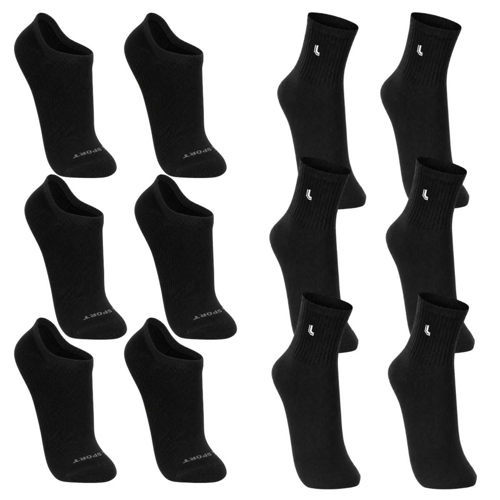 Kit 6 Pares Meias Lupo Masculinas Cano Curto e Invisível Confortáveis