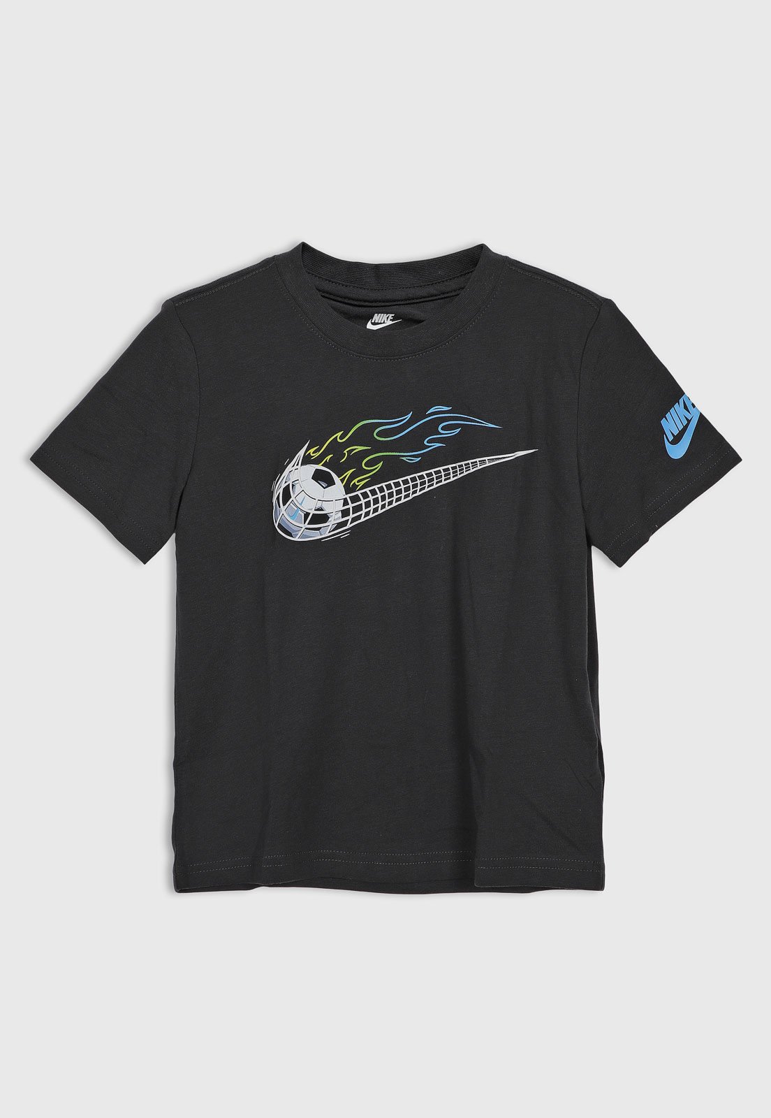 Infantil - Camiseta Nike Estampa Futebol Preta