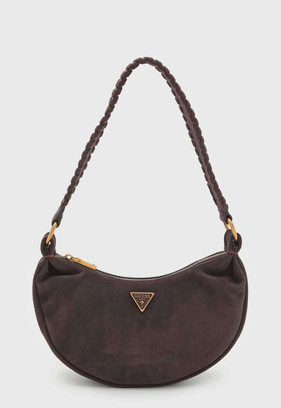 Vista 2 Bolsa Feminina Guess Média Alça Trançada marrom marrom