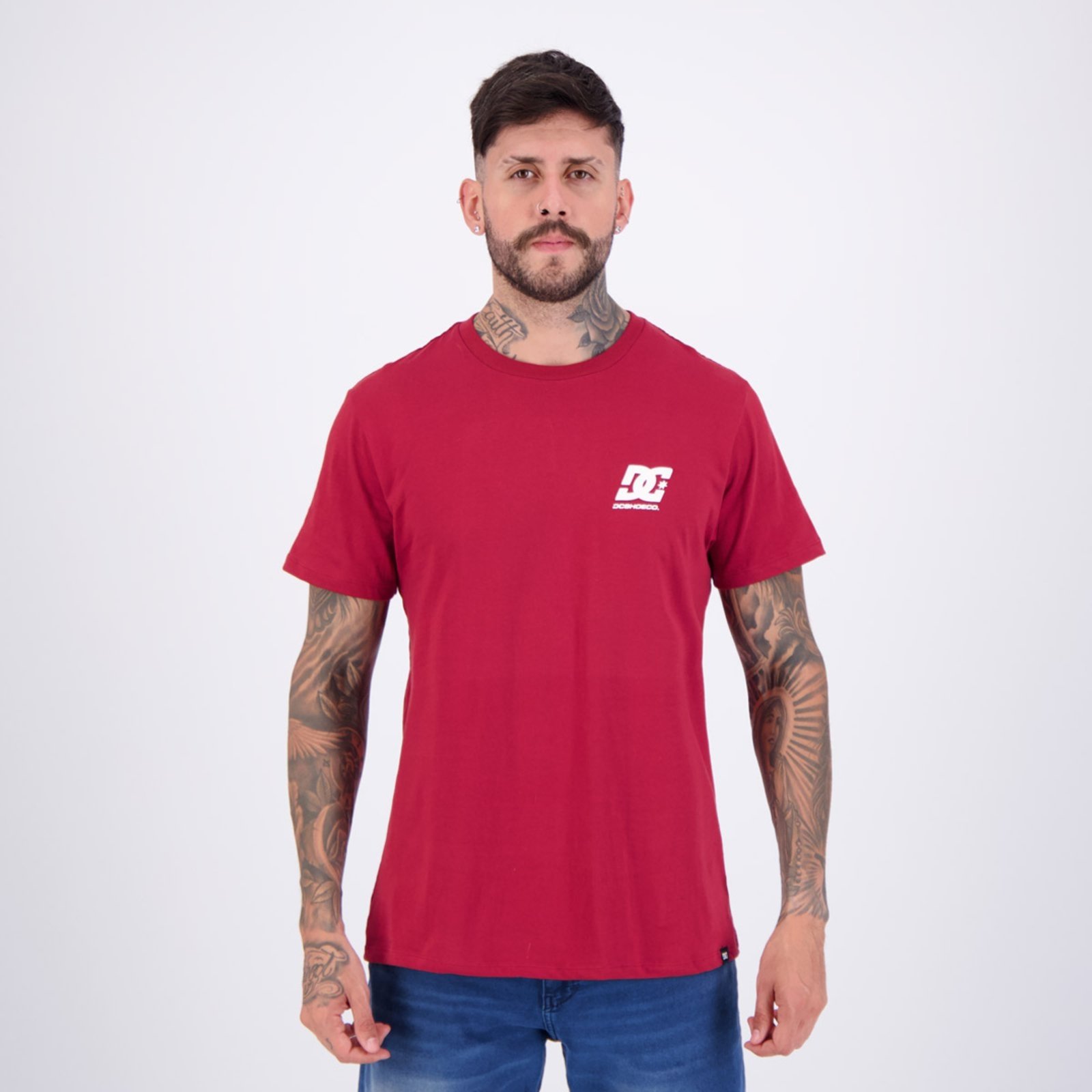 Camiseta DC Shoes Palletline Vermelha Escuro
