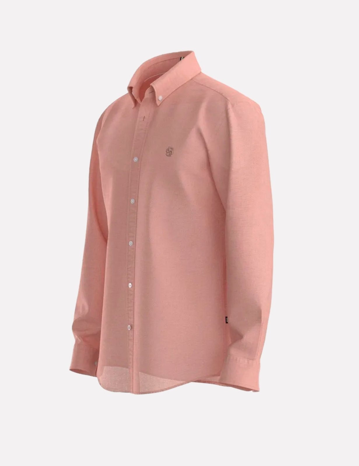 Vista 3 Camisa Hugo Boss Masculina Slim H-ROAN-BD-E-C1-253 Salmão rosa rosa