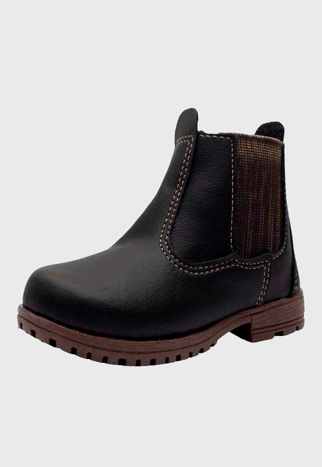 Infantil – Bota Botina Masculina Pópidi Menino Preto