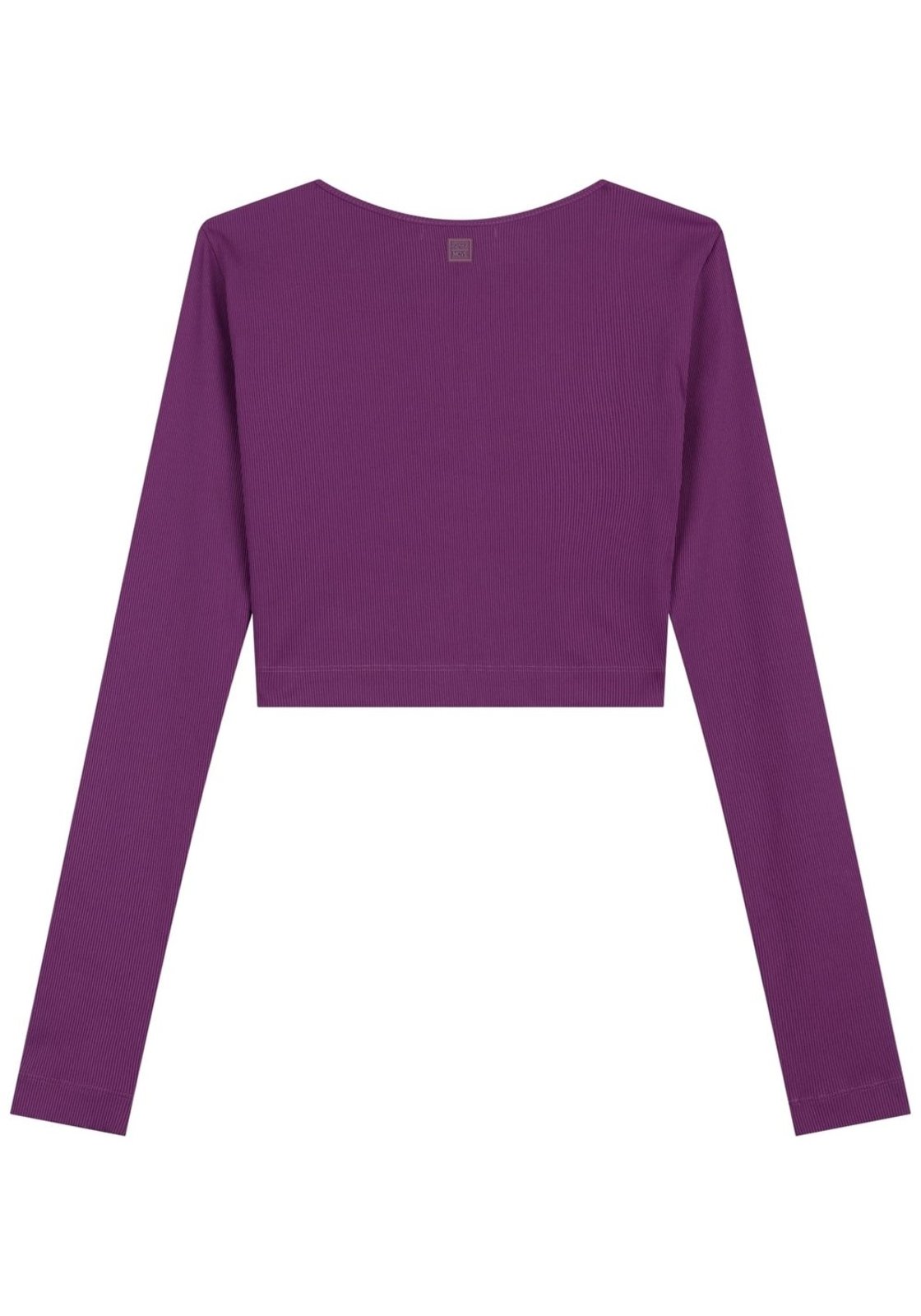 Vista 3 Blusa Lez a Lez Cropped Canelada De Mangas Longas Move verde Lez a Lez verde