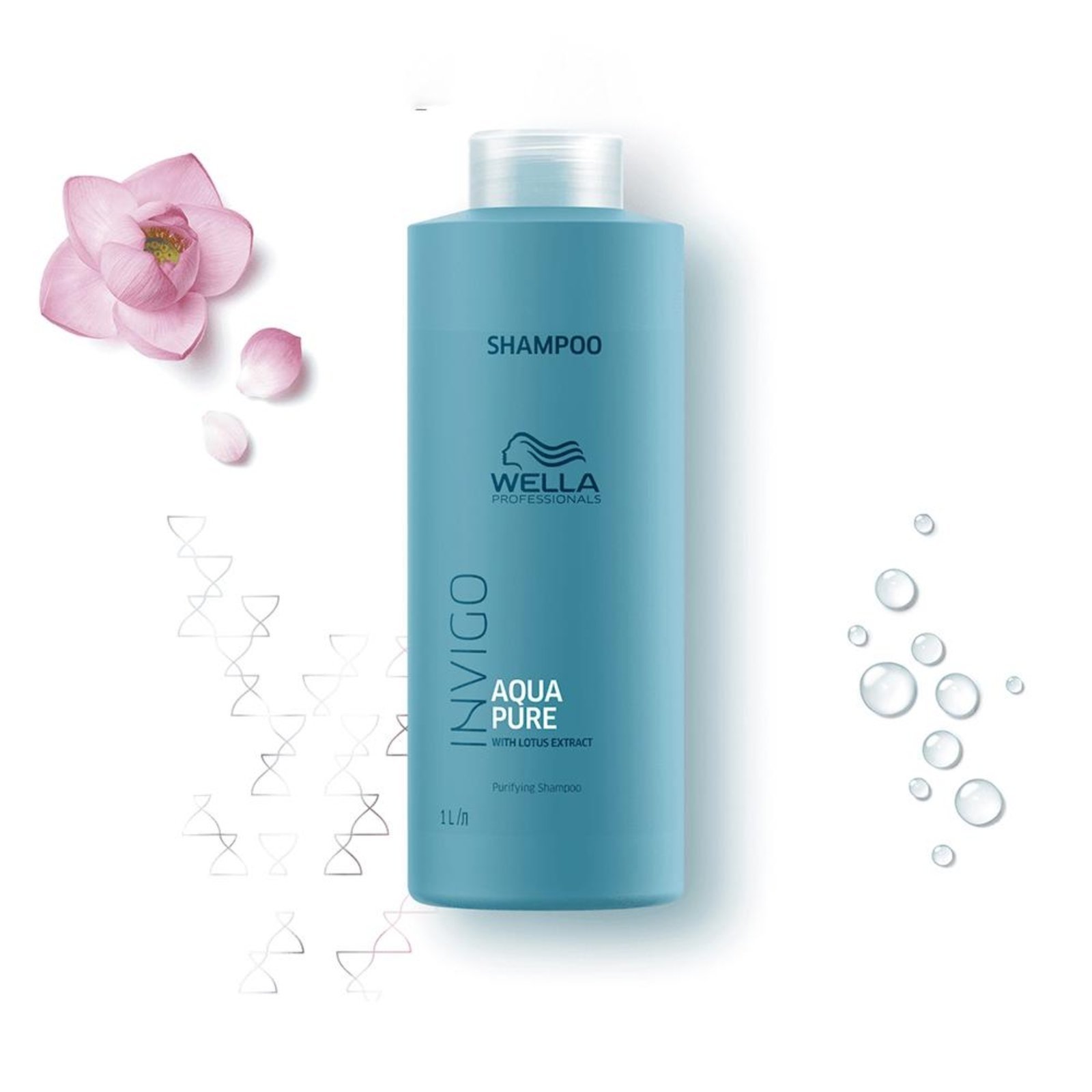 Vista 3 Wella Professionals Invigo Balance Aqua Pure Shampoo 1000ml incolor aqua WELLA PROFESSIONALS incolor aqua