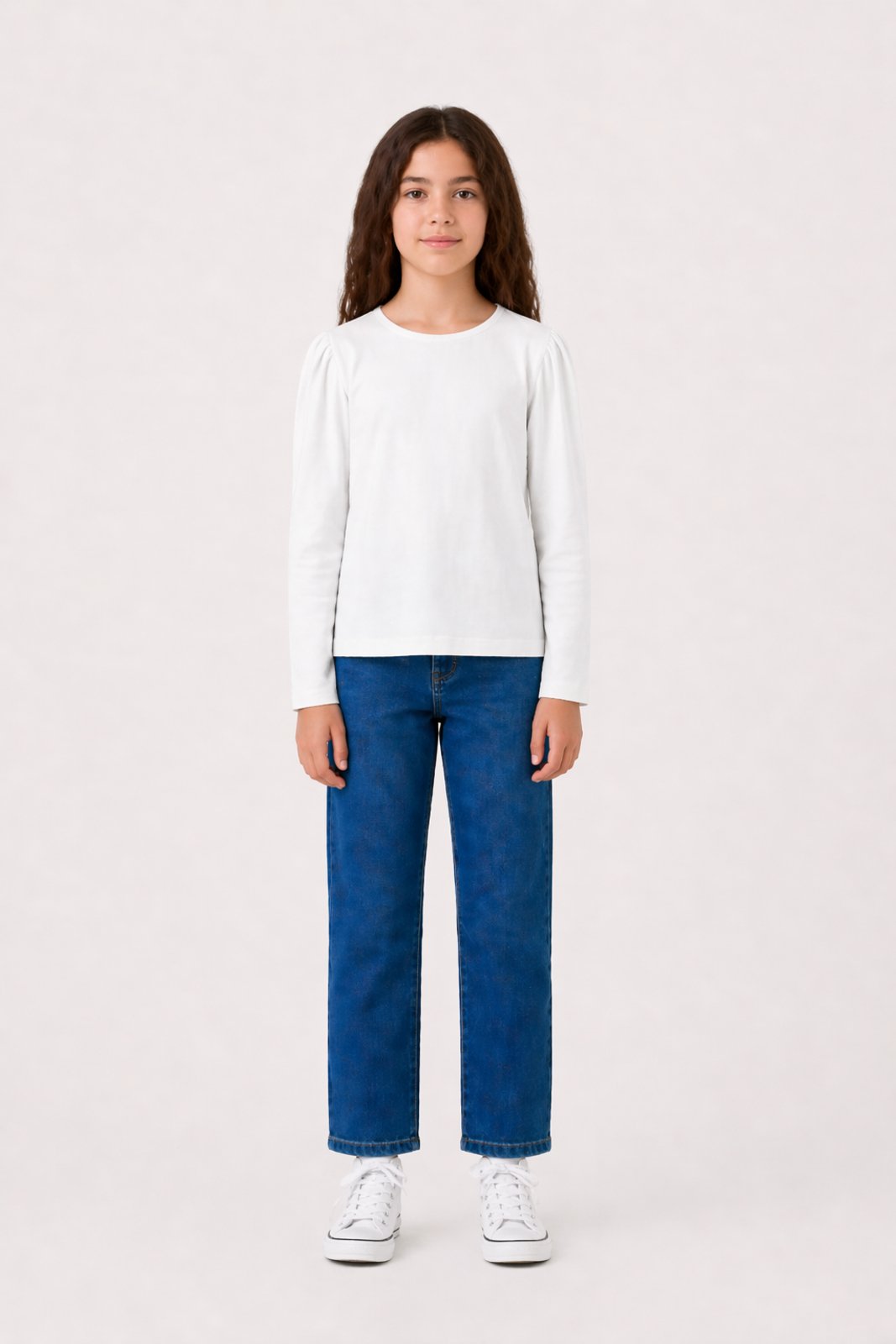 Infantil - Blusa D Bell Outlet Fashion Manga Longa Branca