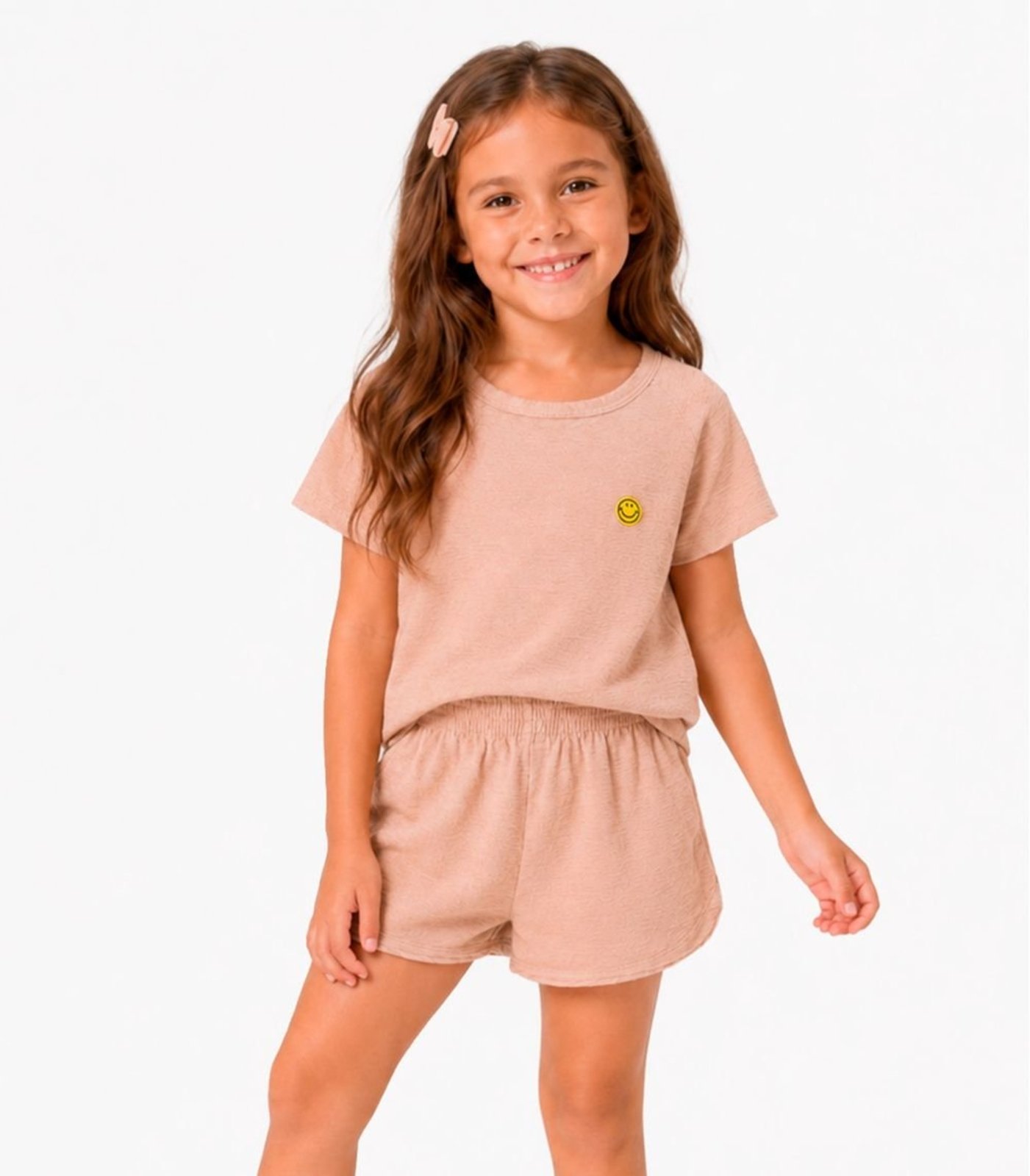 Infantil - Conjunto Blusa Com Shorts Select Marrom