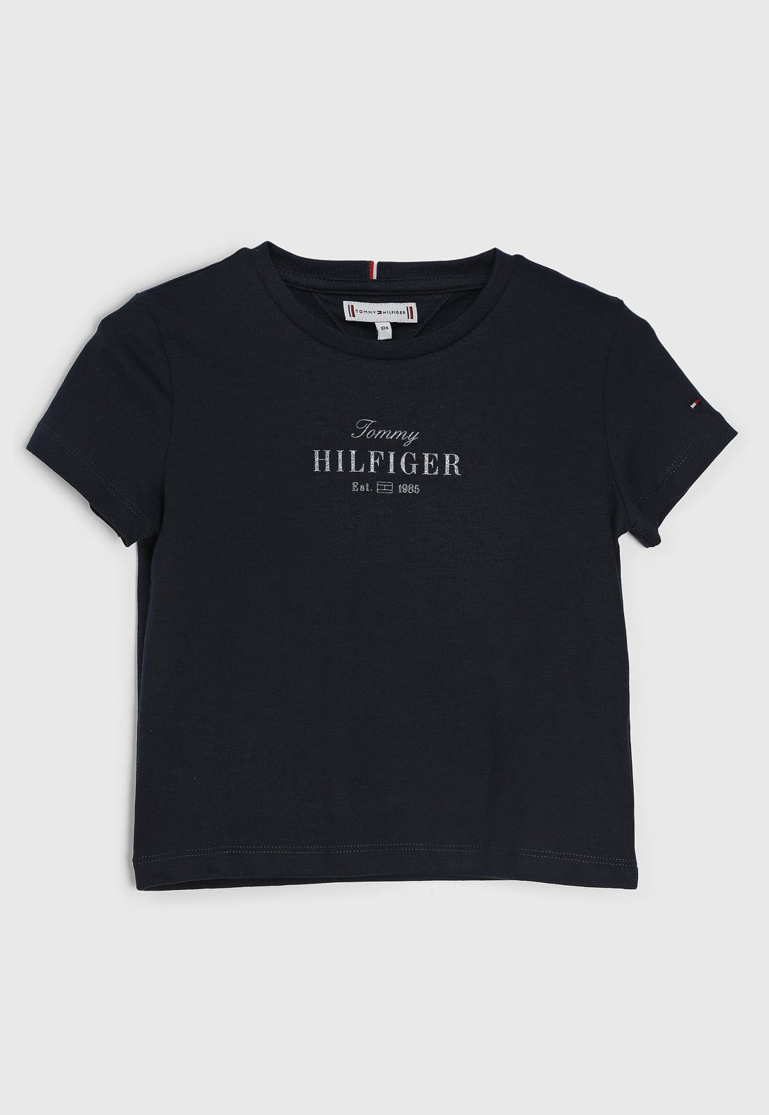 Infantil – Camiseta Manga Curta Tommy Hilfiger Logo Azul-Marinho