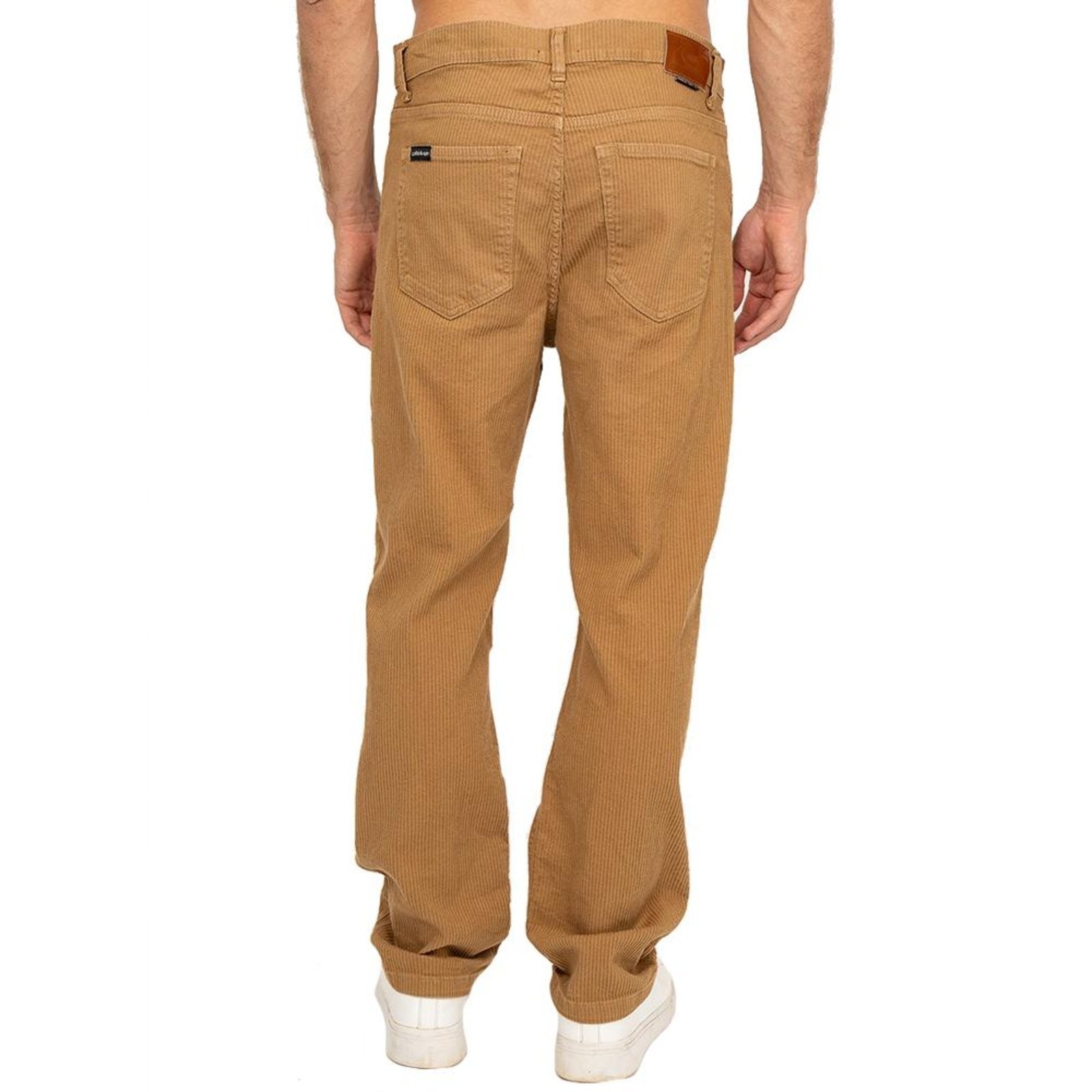 Vista 2 Calça Quiksilver Quik Corduroy SM26 Masculina Mostarda amarelo Quiksilver amarelo