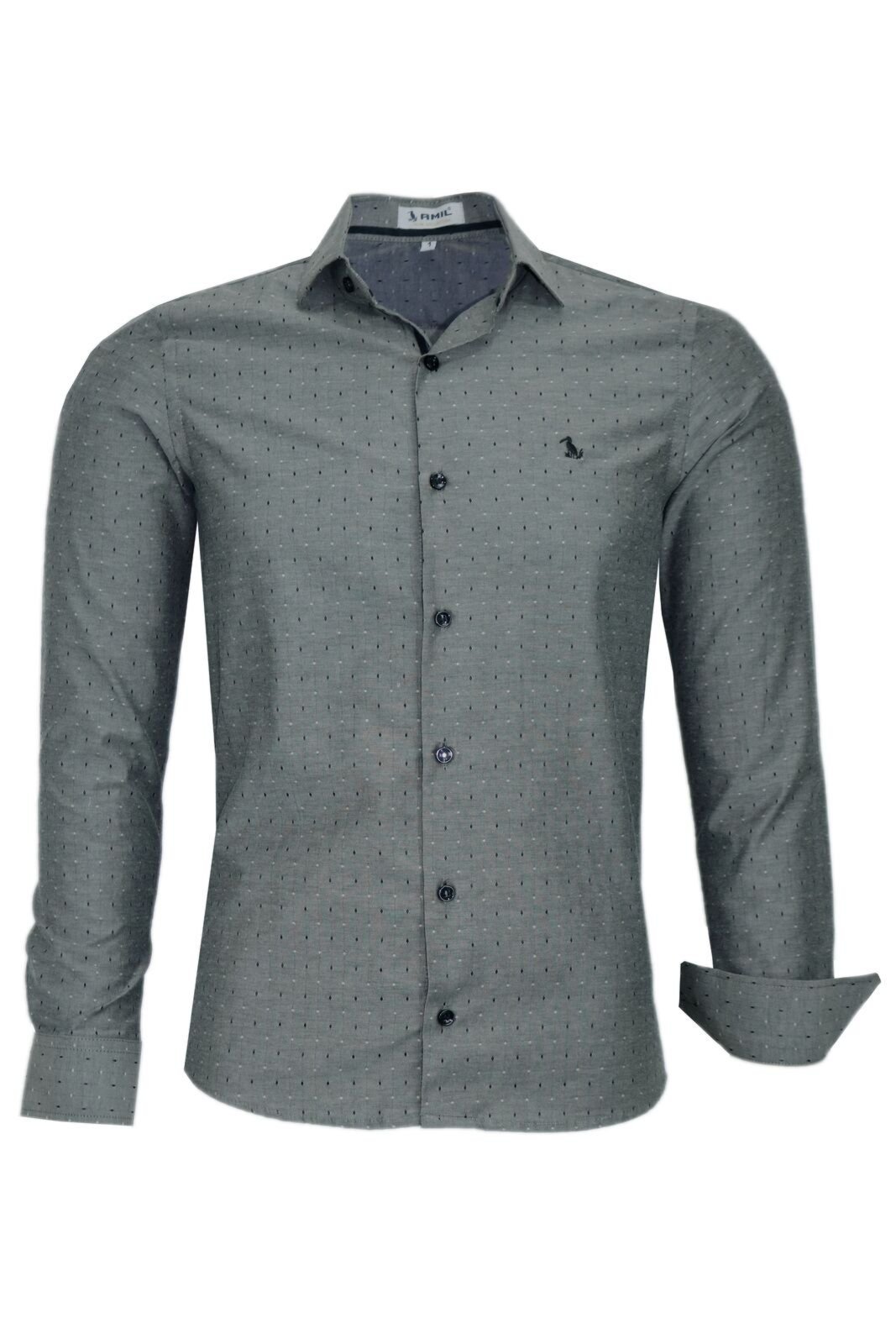 Camisa Manga Longa Slim Amil Passa Fácil Tec Magnetado 1828