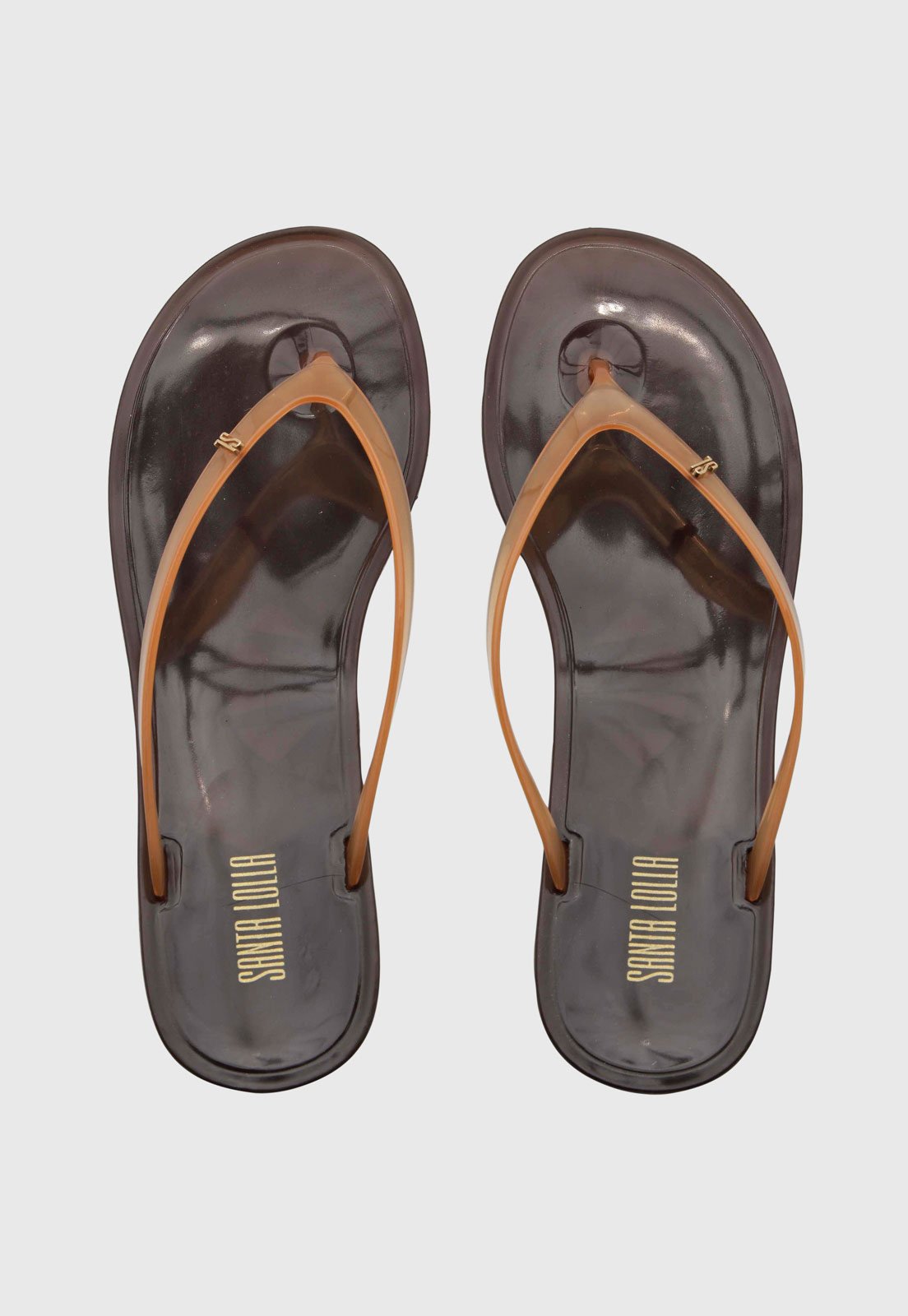 Chinelo Feminino Santa Lolla Tiras Finas Marrom