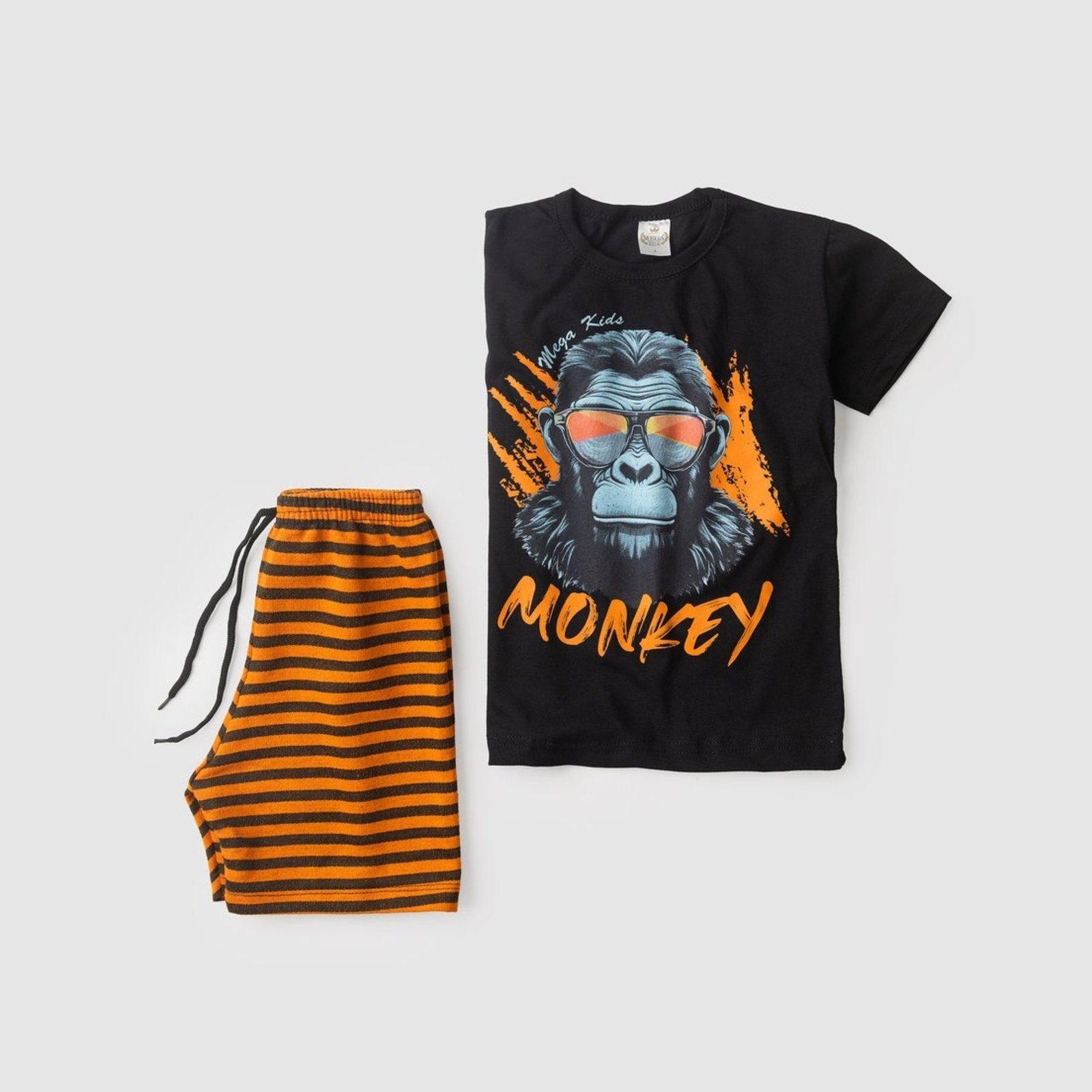 Vista 3 Infantil - Conjunto Masculino Monkey - Preto Mega Kids unico Mega Kids unico