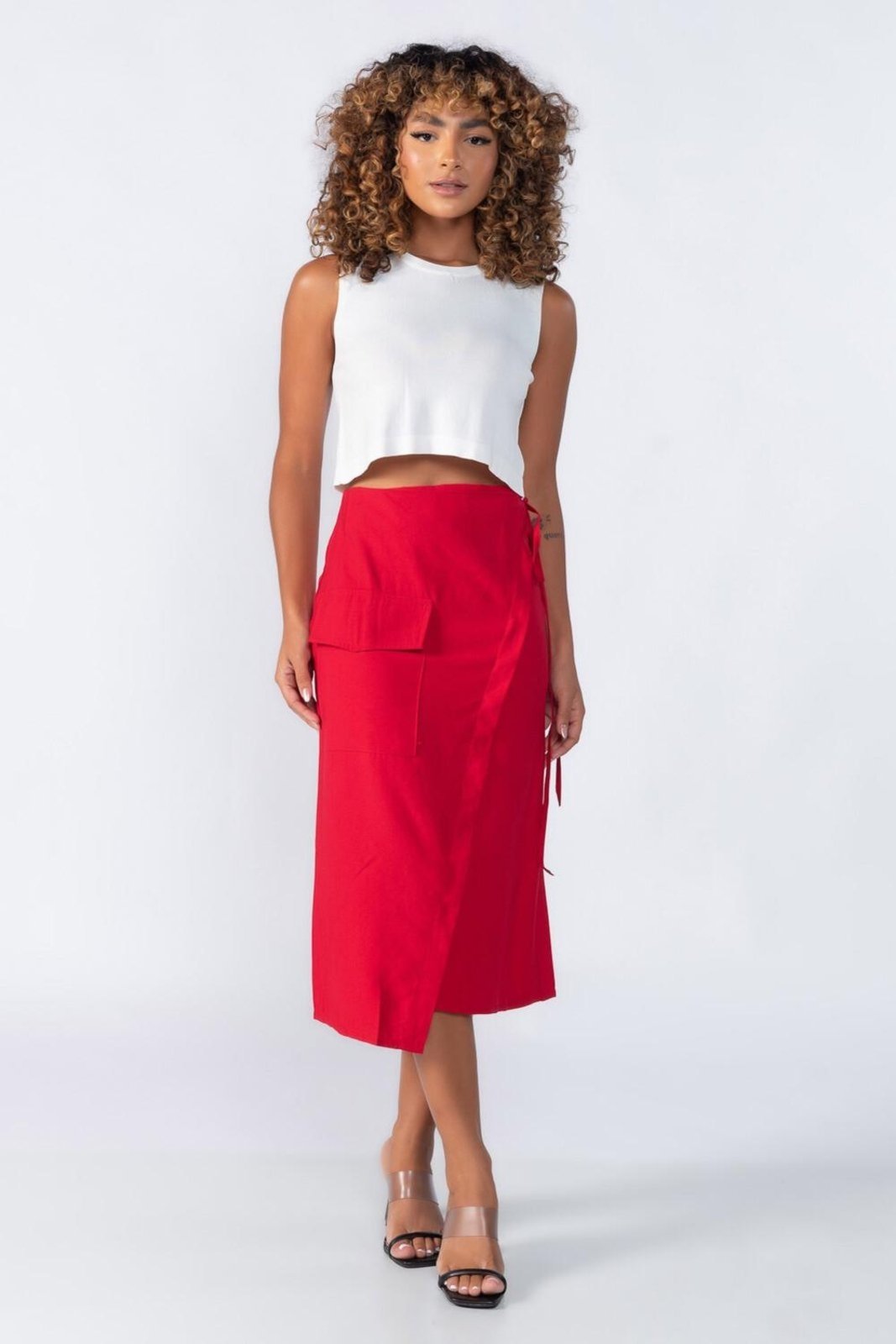 Cropped regata soltinho Branco